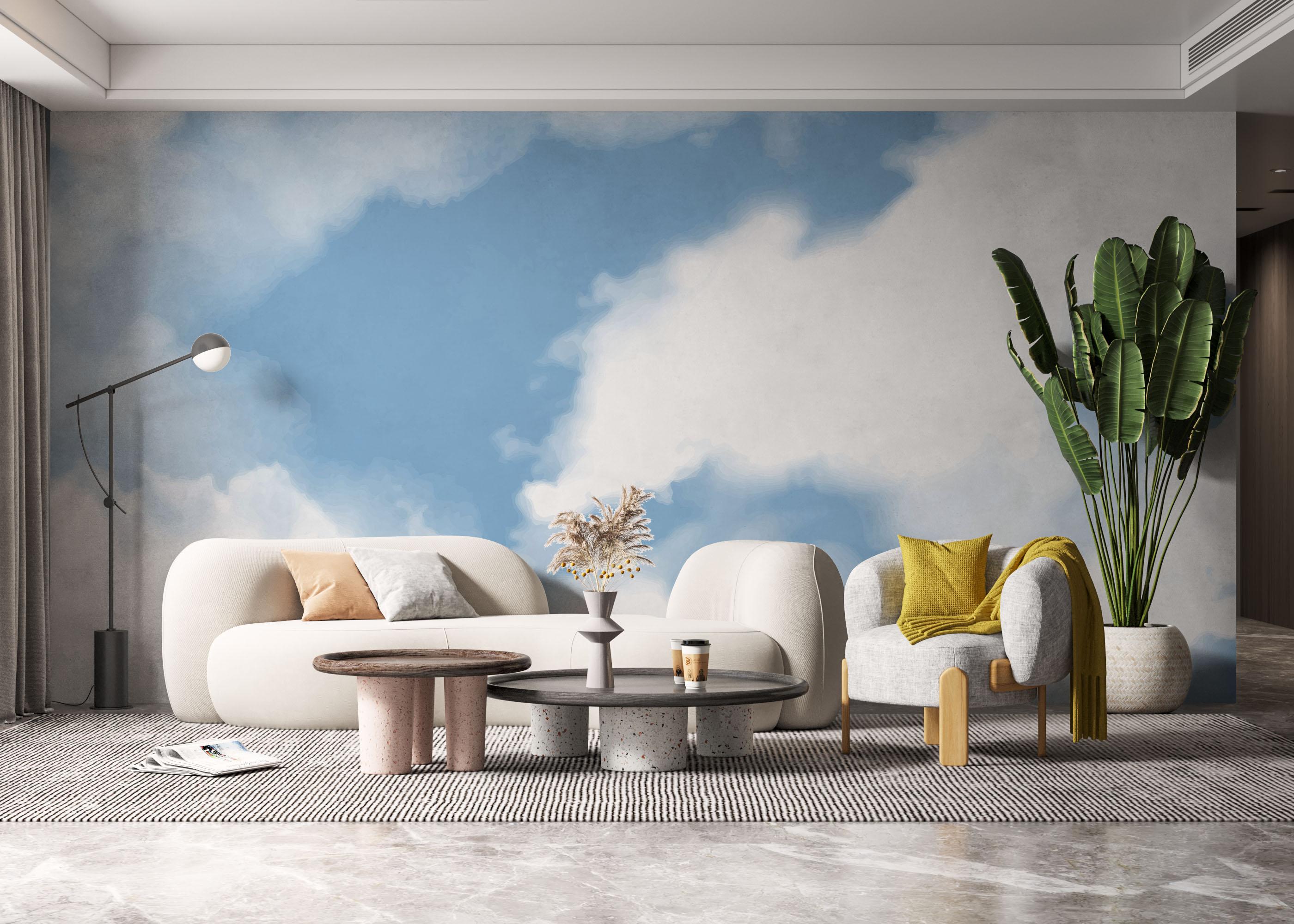 Fototapeta Blue White Sky mockup 6