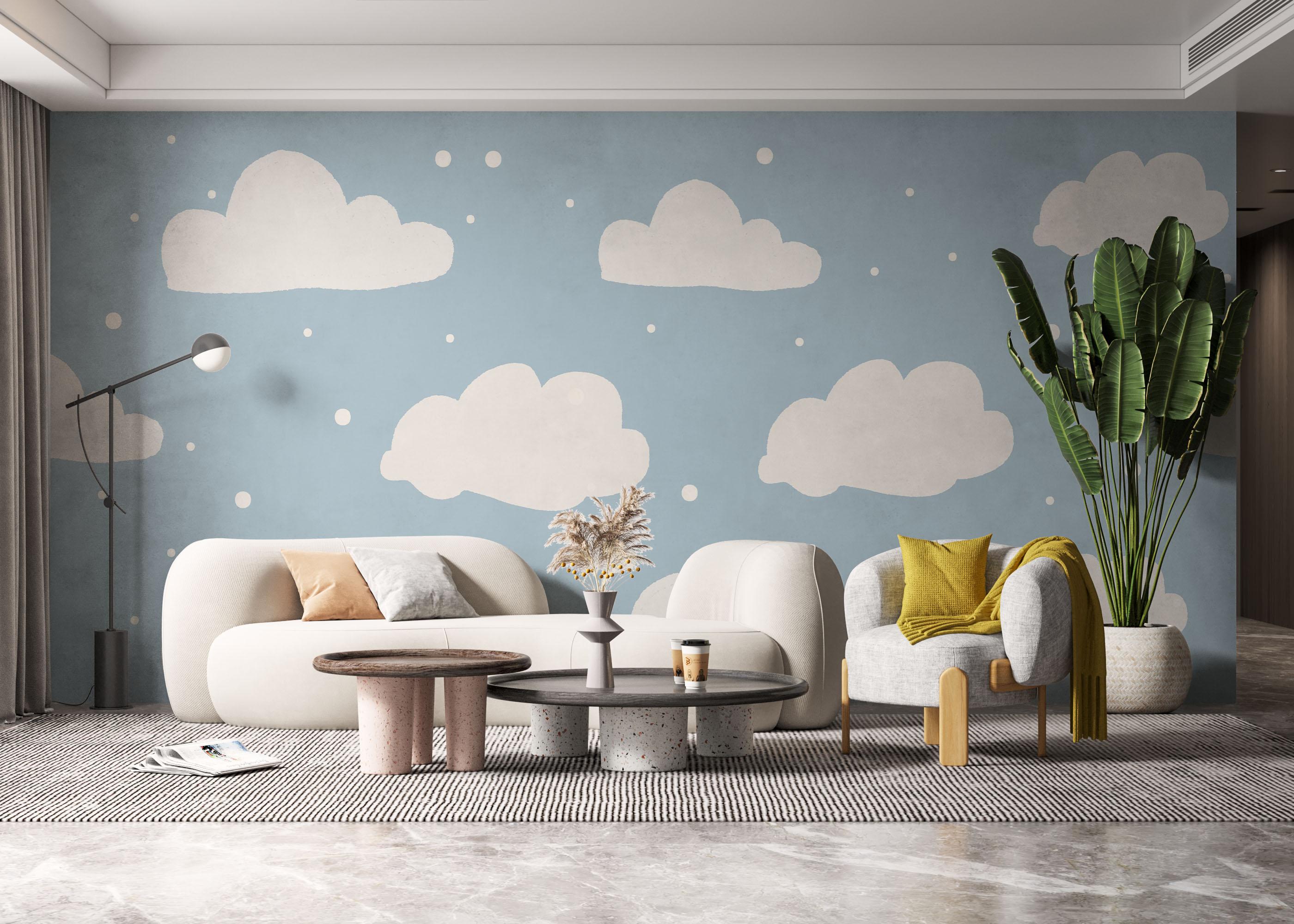 Fototapeta Kids Cute Clouds mockup 6