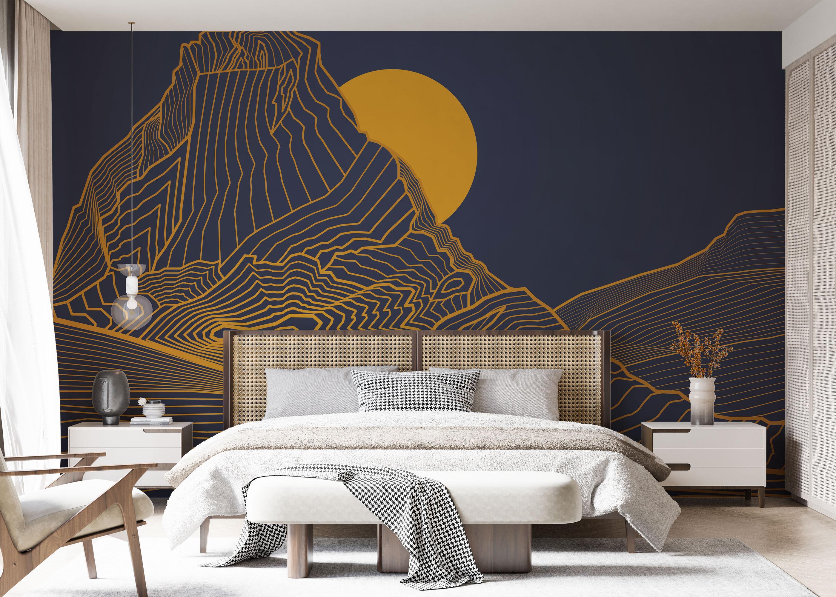 Fototapeta Blue Gold Desert mockup 7