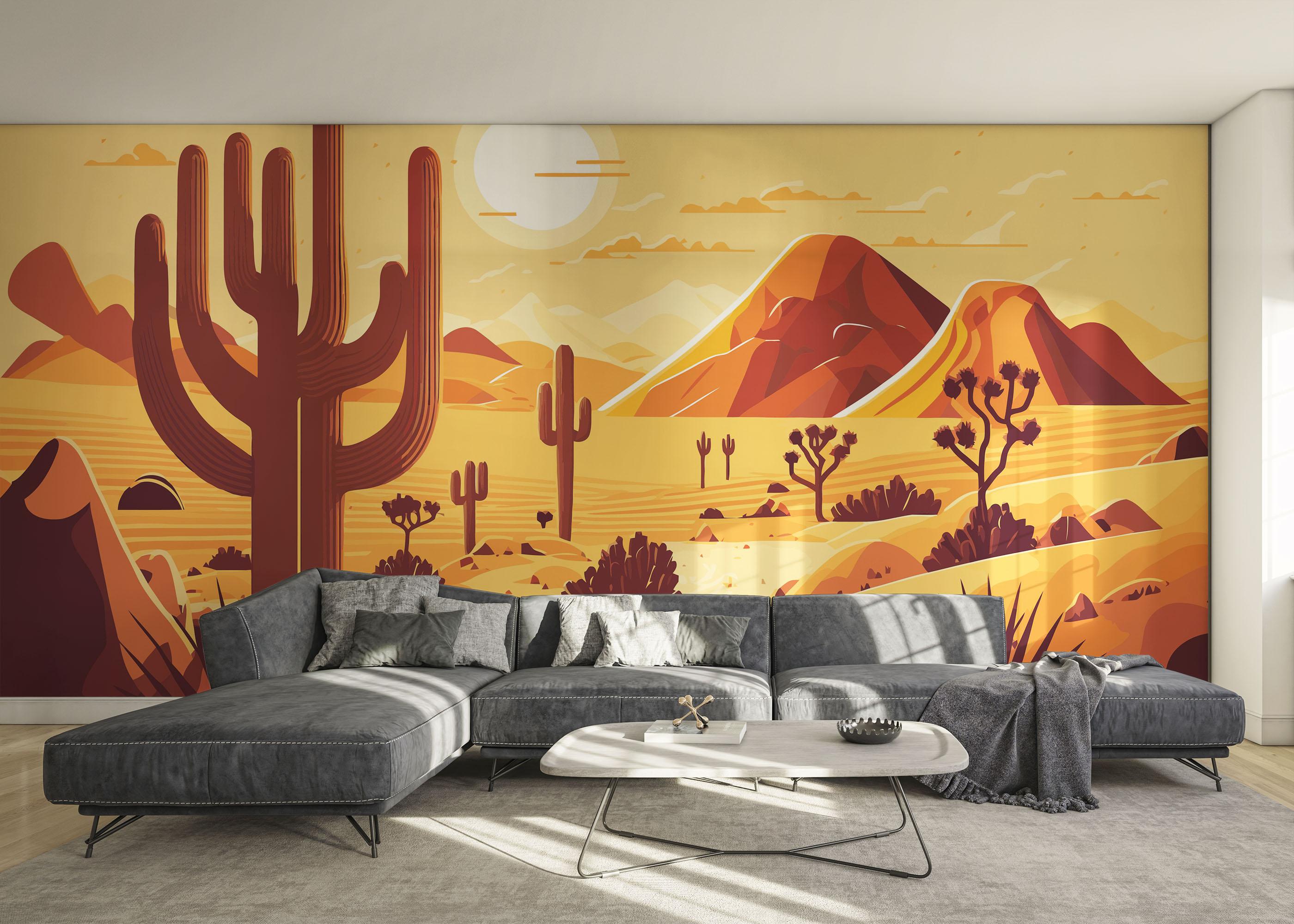 Fototapeta Cream Desert Cartoon mockup 0