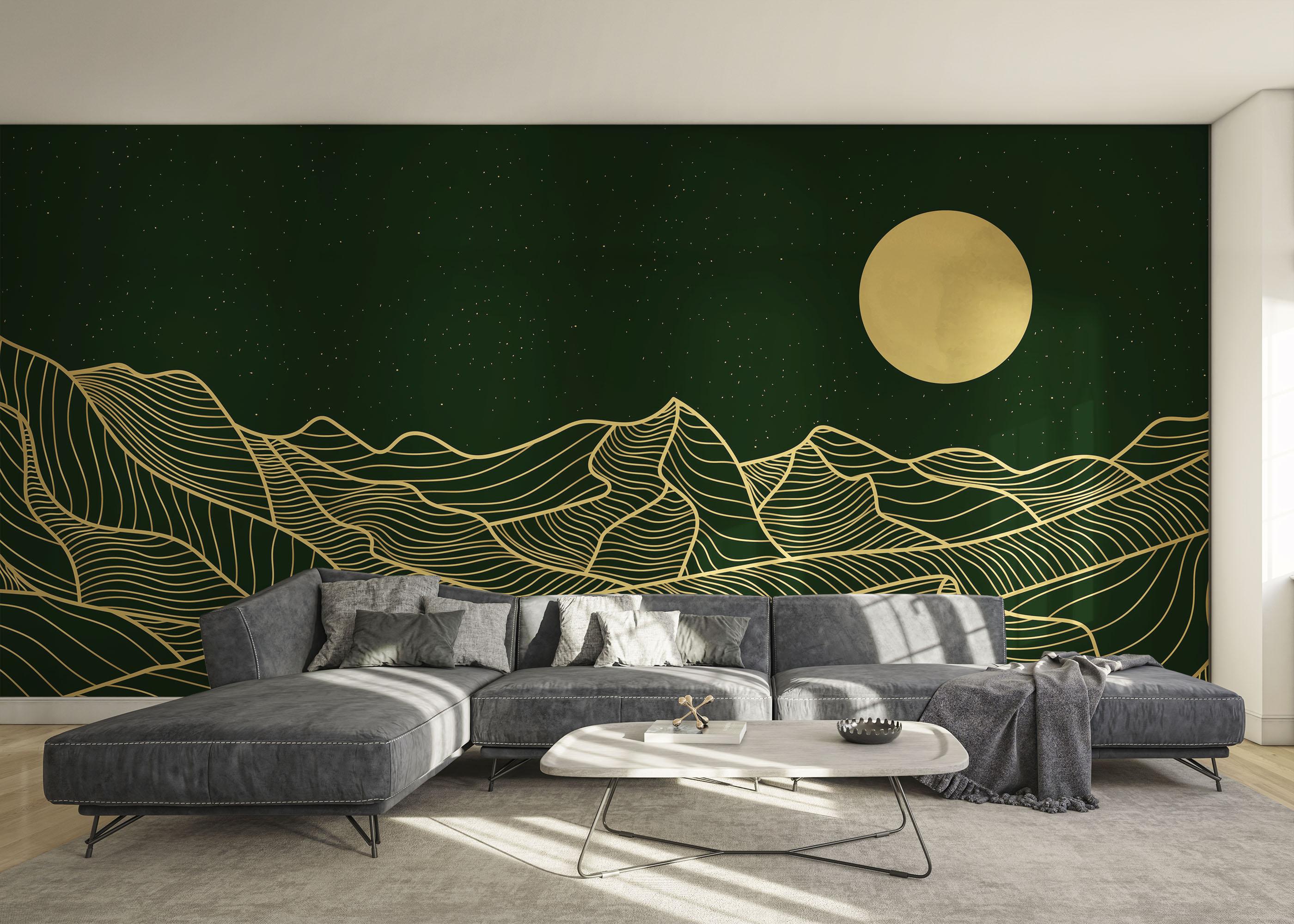 Fototapeta Green Gold Desert mockup 0