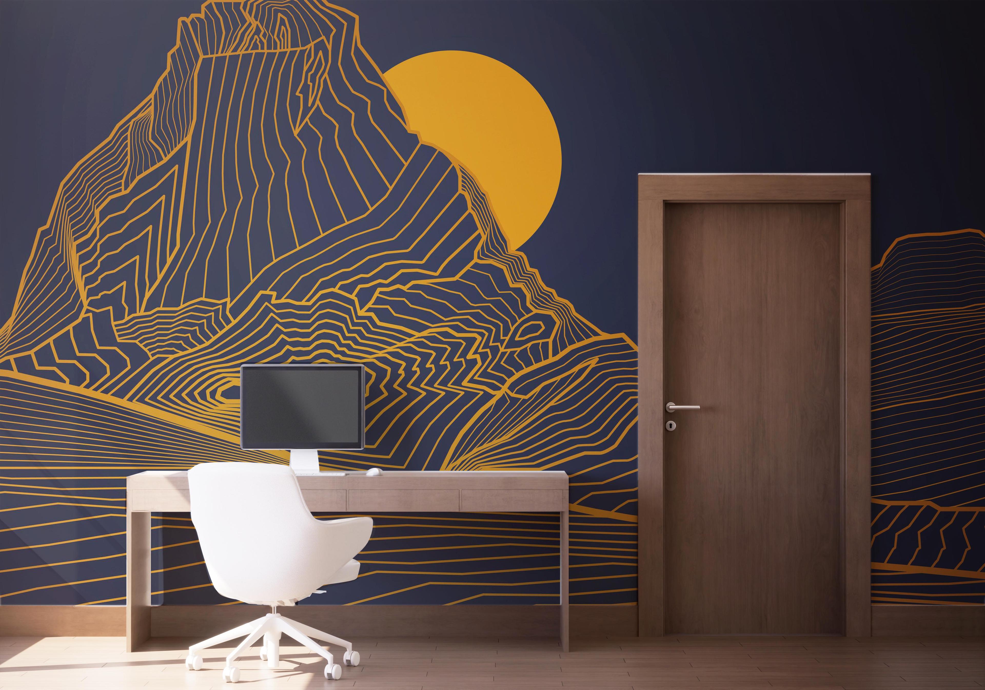 Fototapeta Blue Gold Desert mockup 1