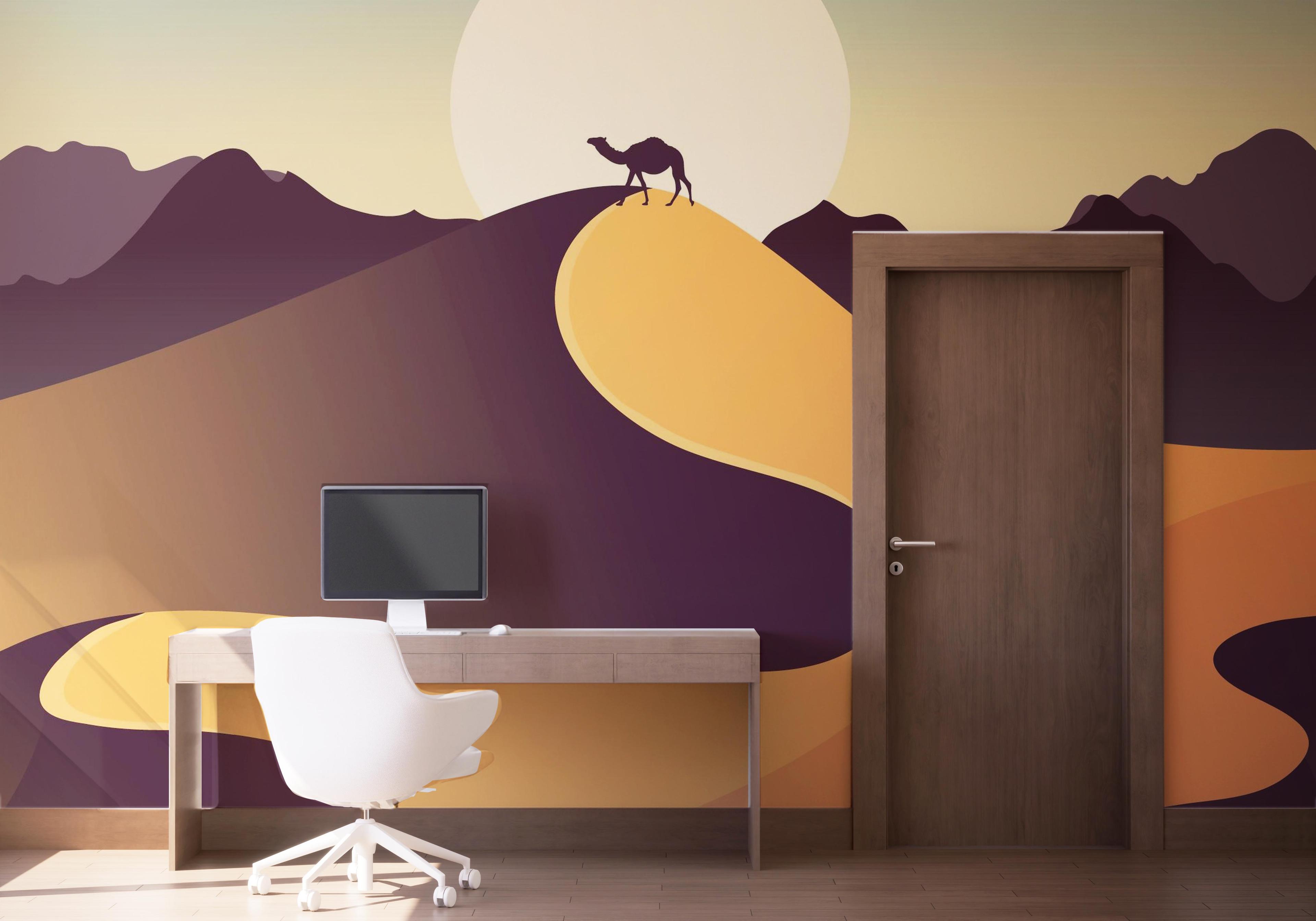 Fototapeta Cream Purple Desert mockup 1