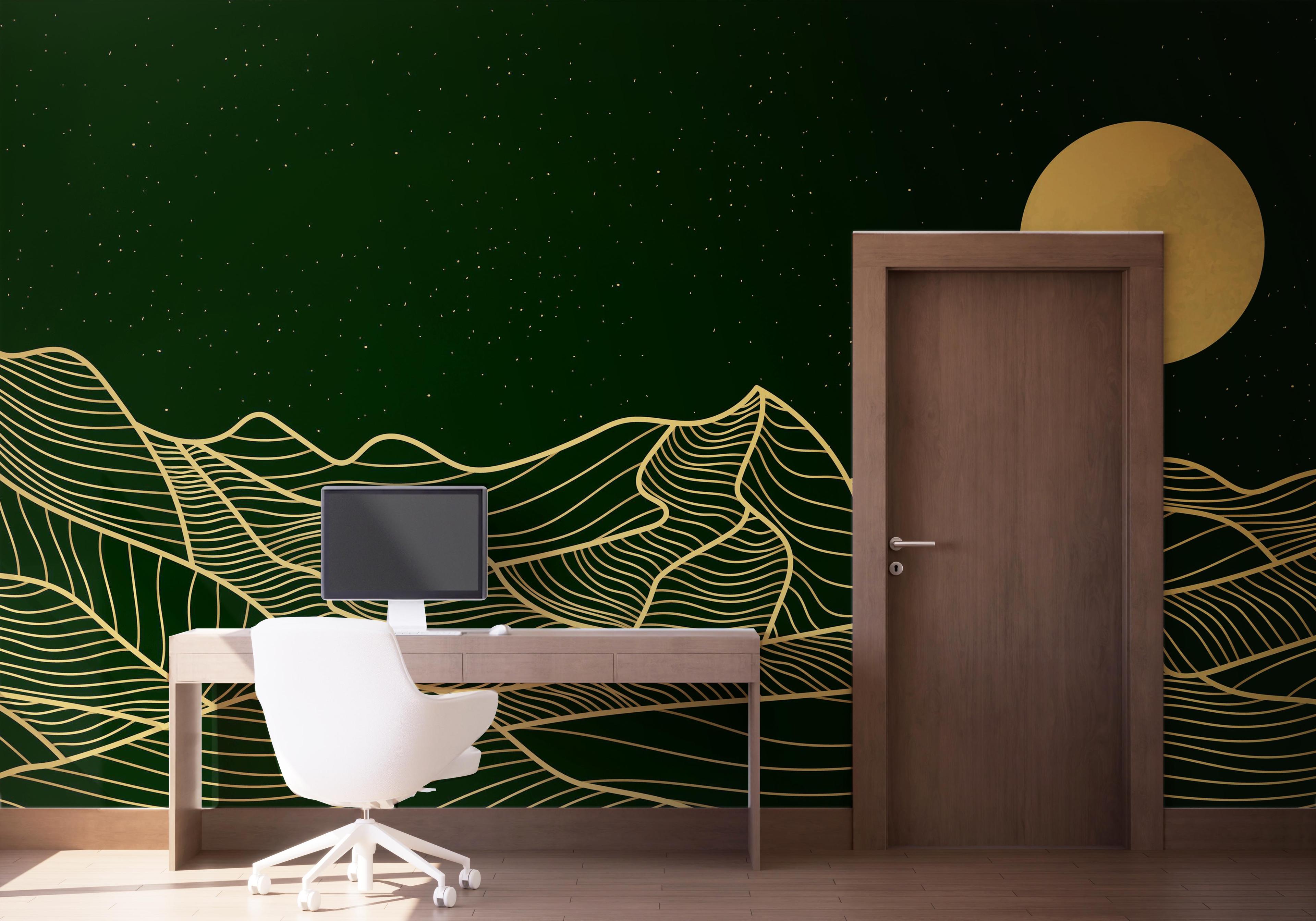 Fototapeta Green Gold Desert mockup 1