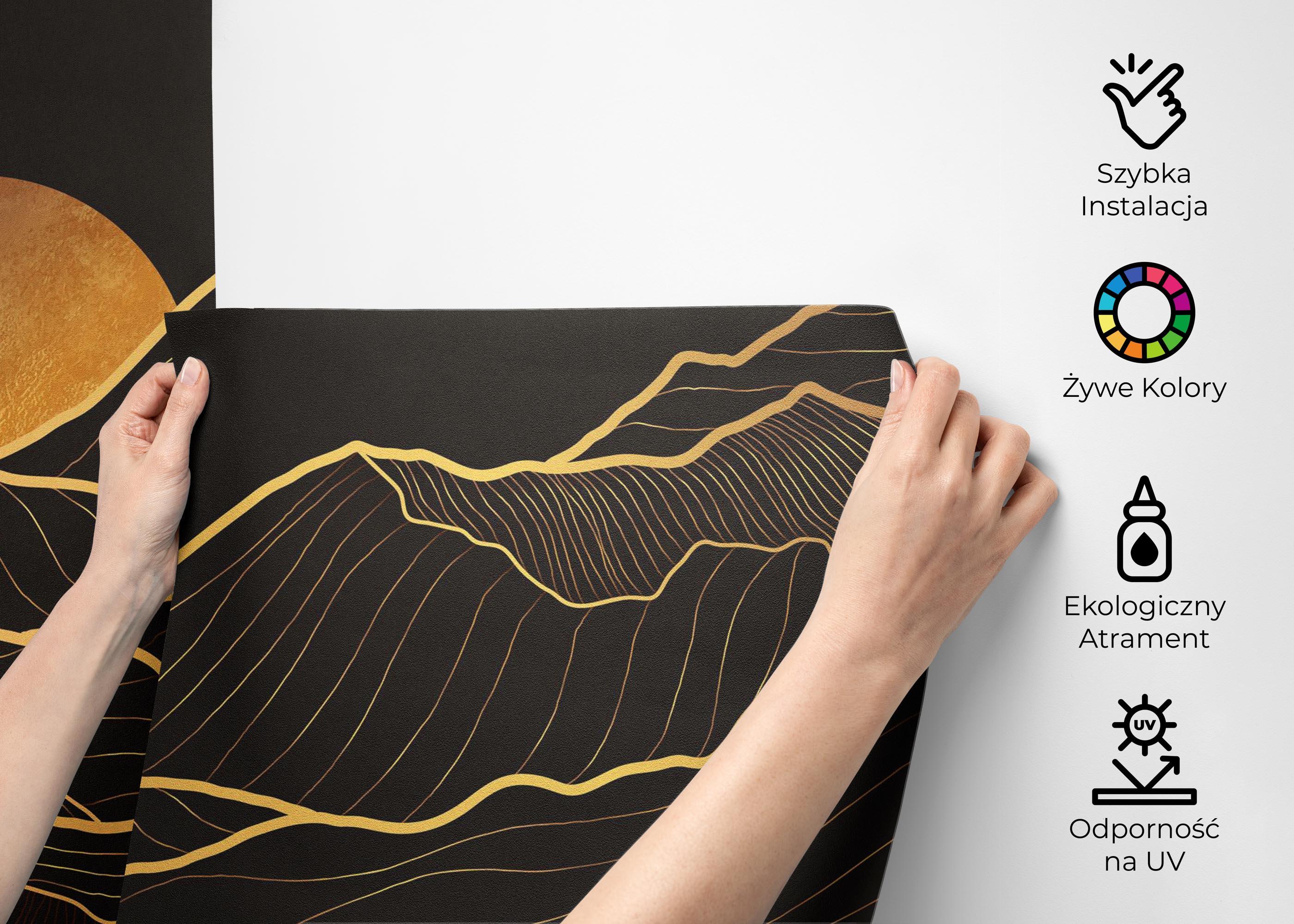 Fototapeta Black Gold Desert mockup 2