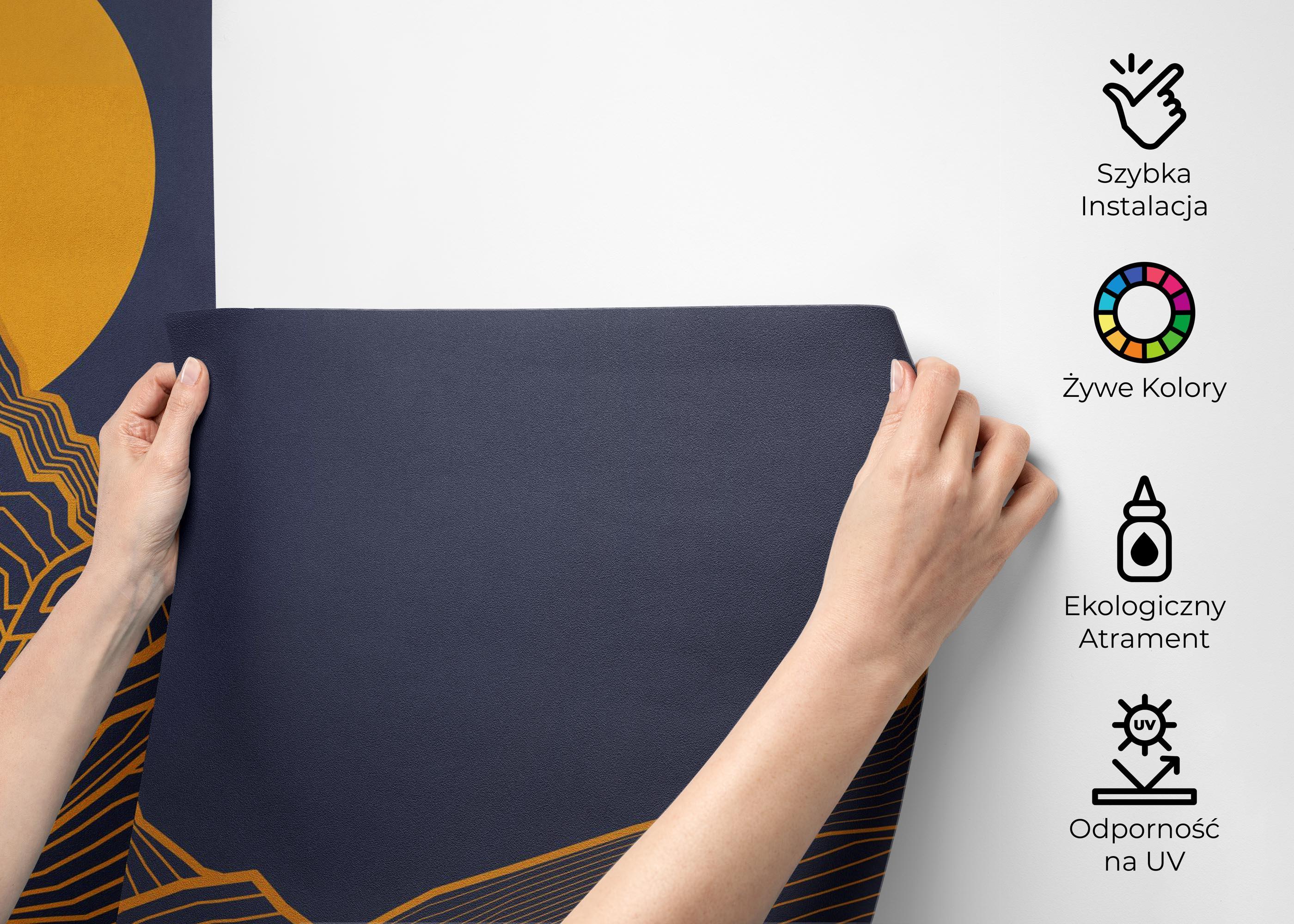 Fototapeta Blue Gold Desert mockup 2