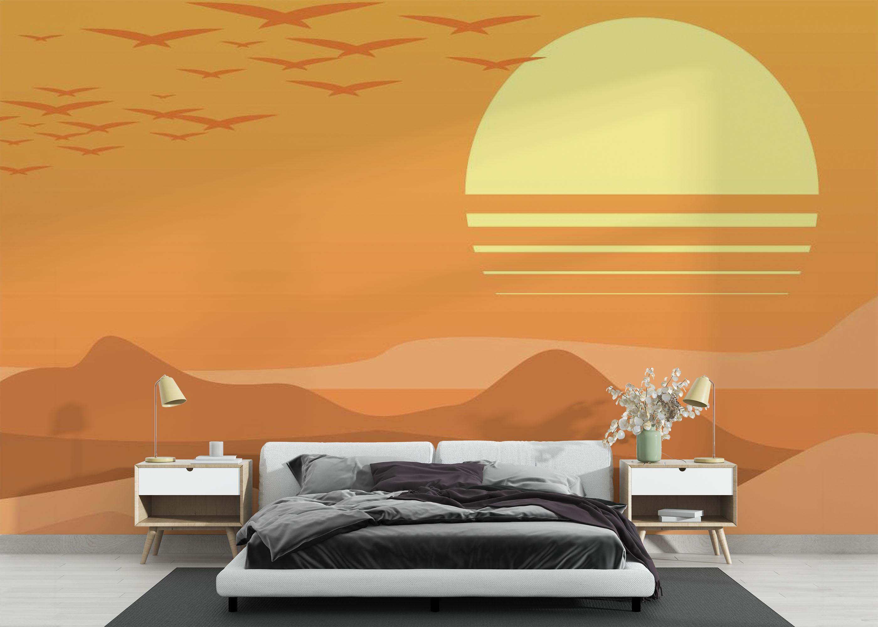 Fototapeta Afternoon Desert mockup 3