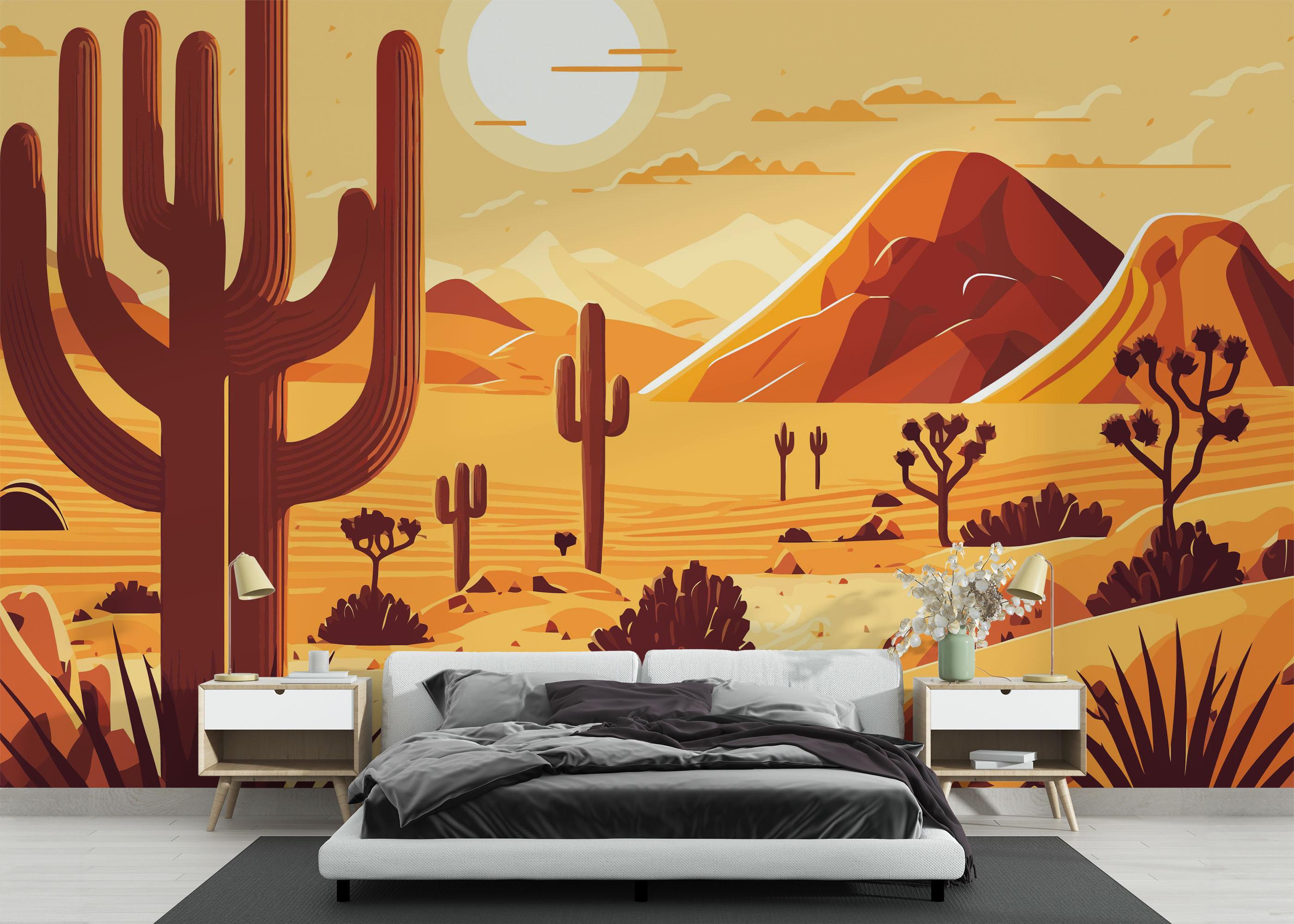 Fototapeta Cream Desert Cartoon mockup 3