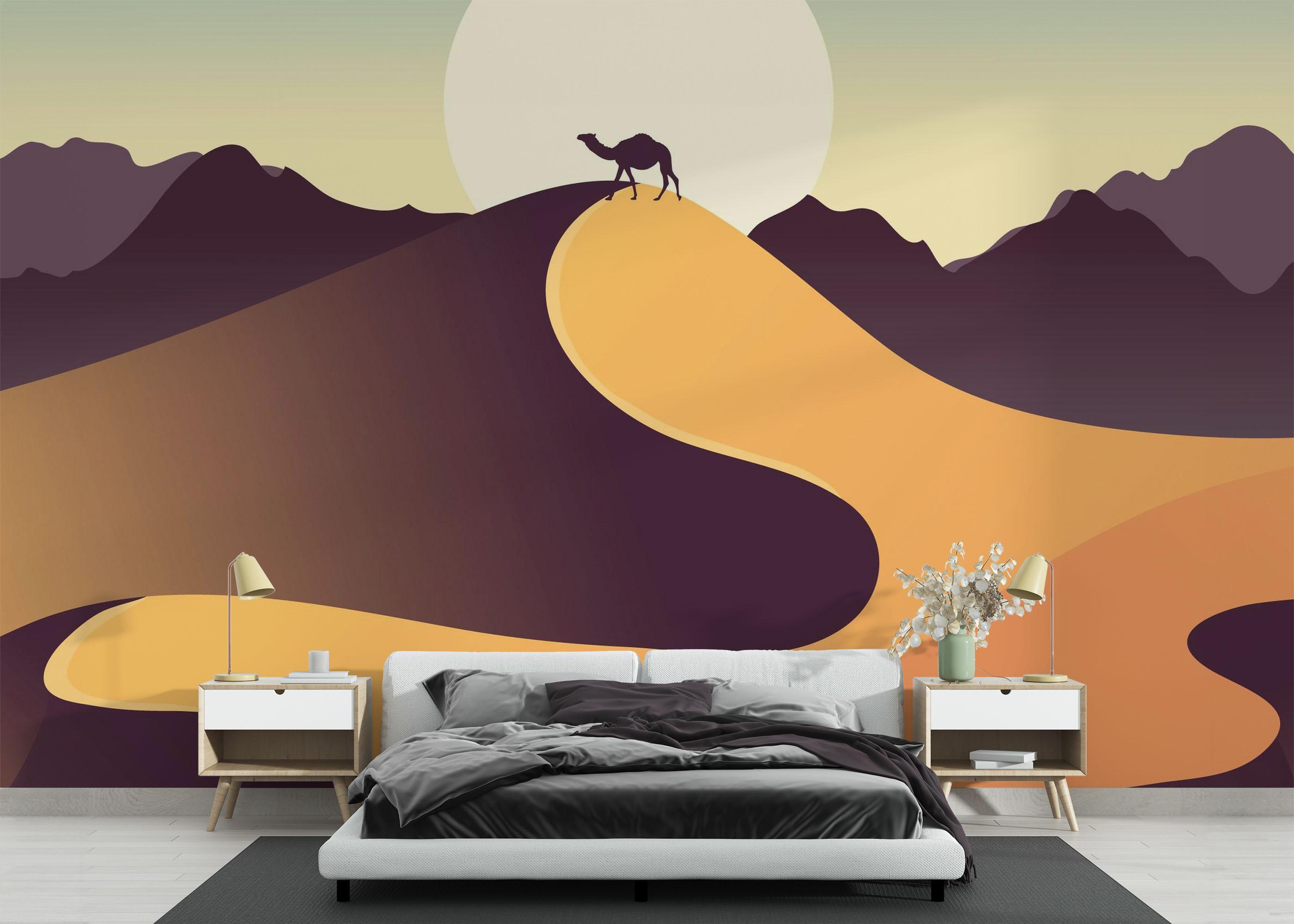 Fototapeta Cream Purple Desert mockup 3