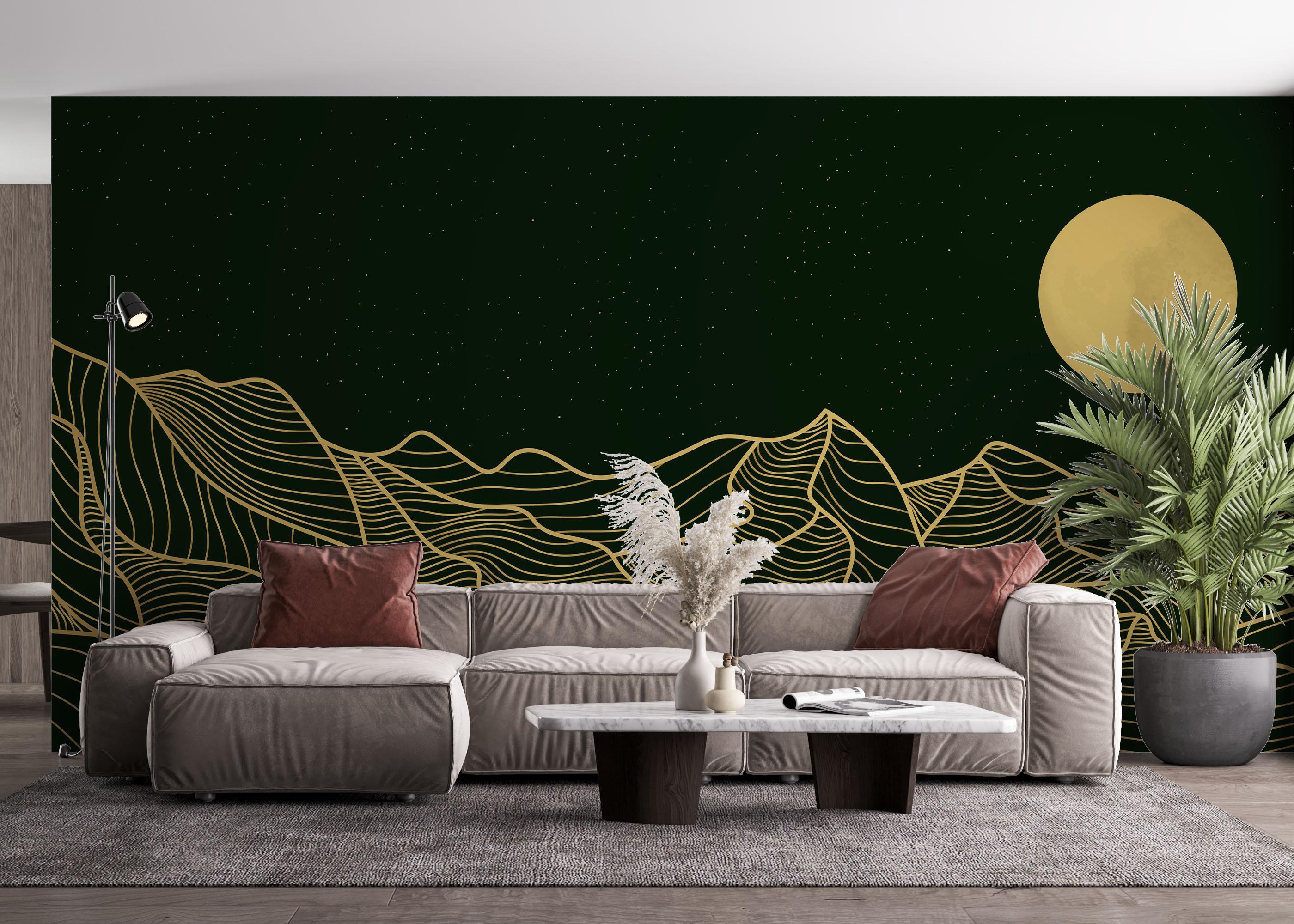 Fototapeta Green Gold Desert mockup 4