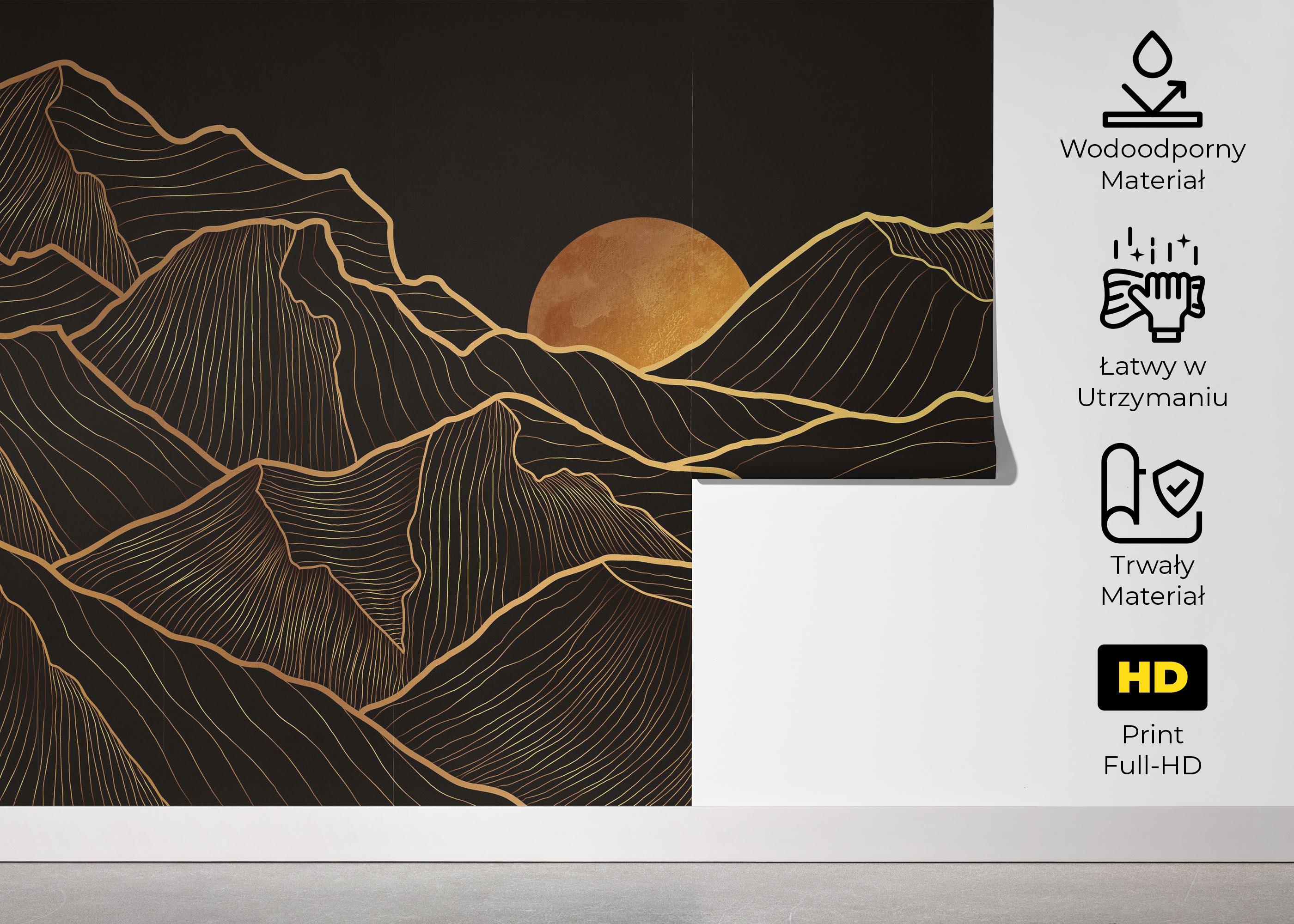 Fototapeta Black Gold Desert mockup 5