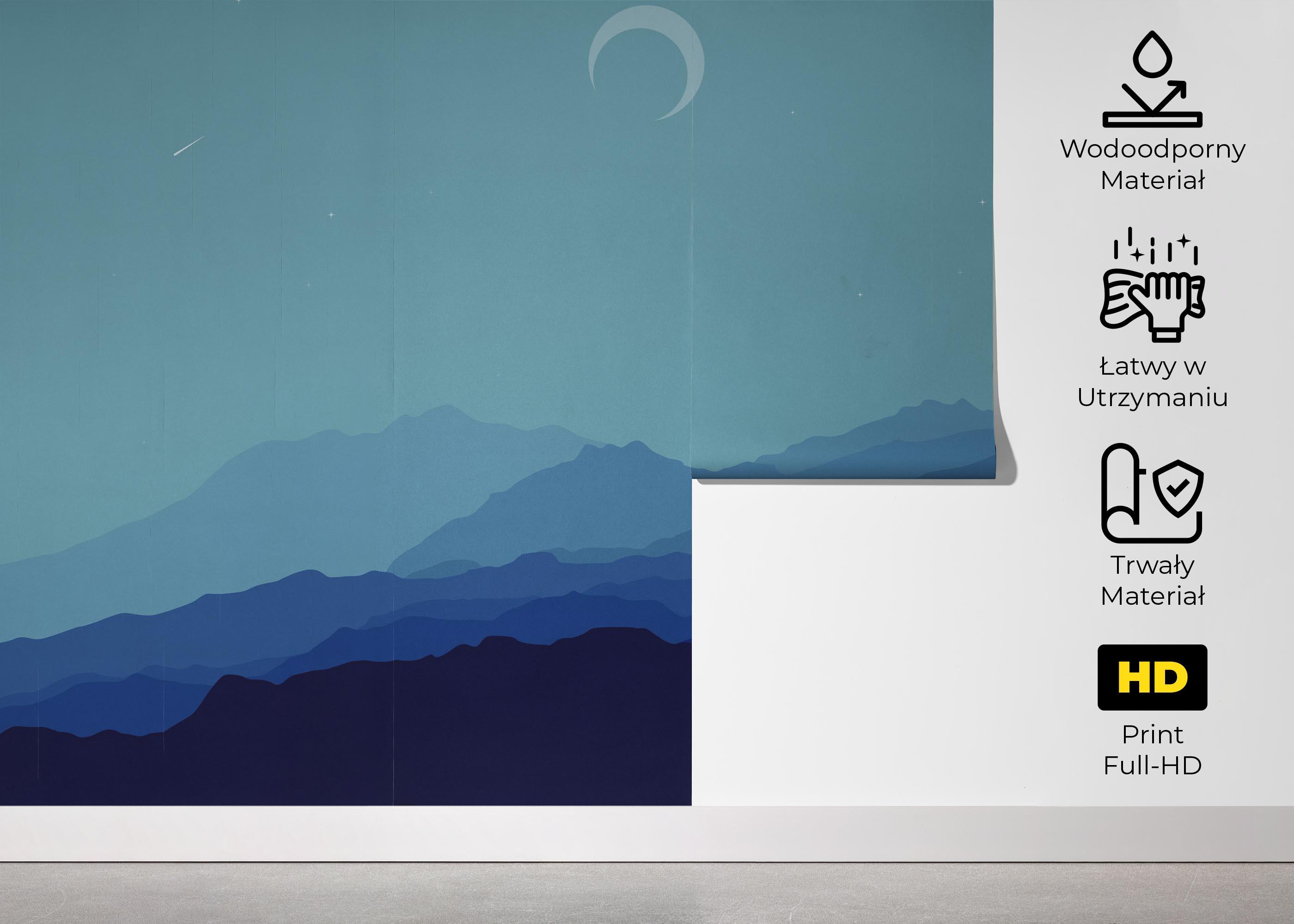 Fototapeta Blue Desert Moon mockup 5