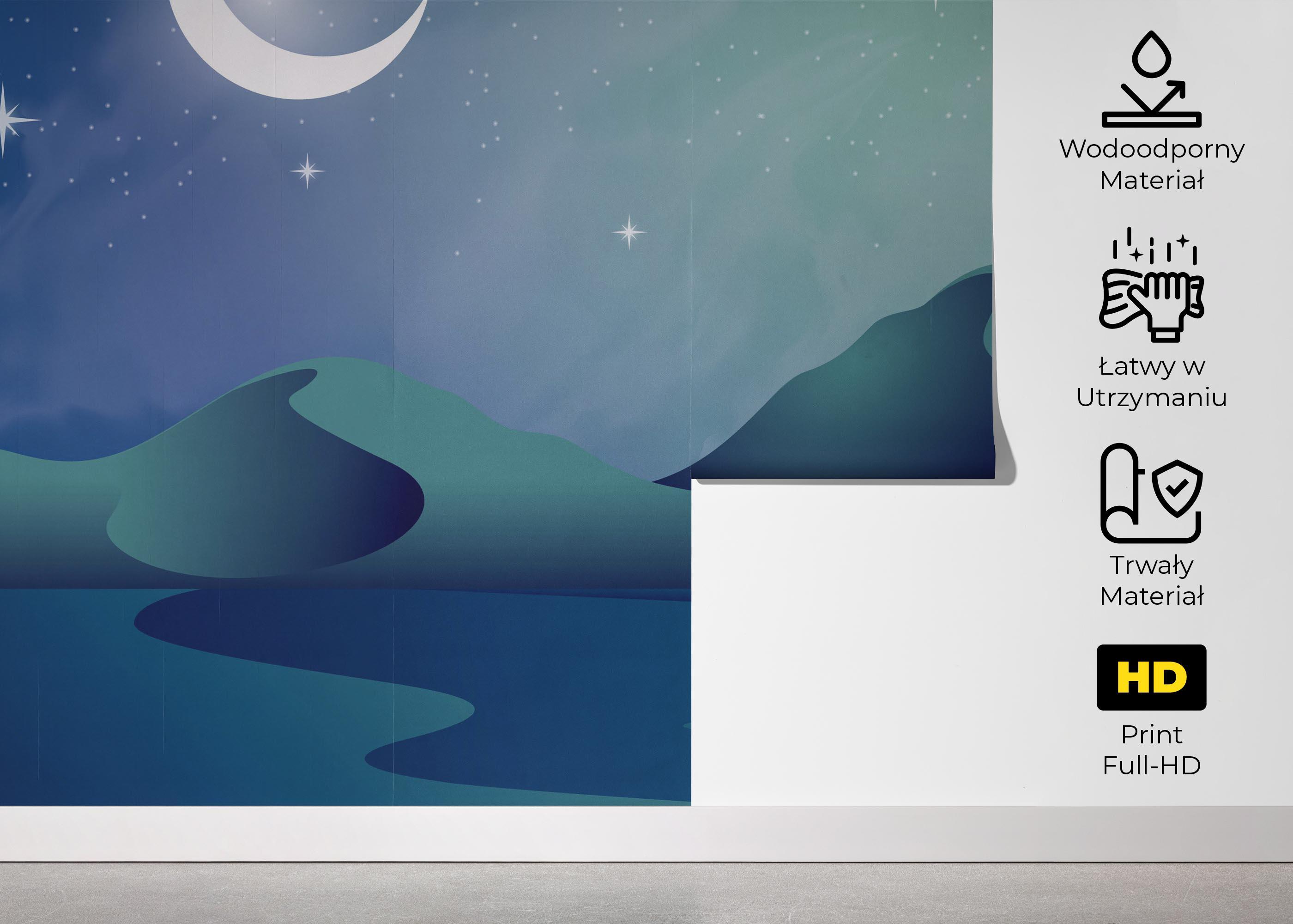 Fototapeta Green Light Desert mockup 5