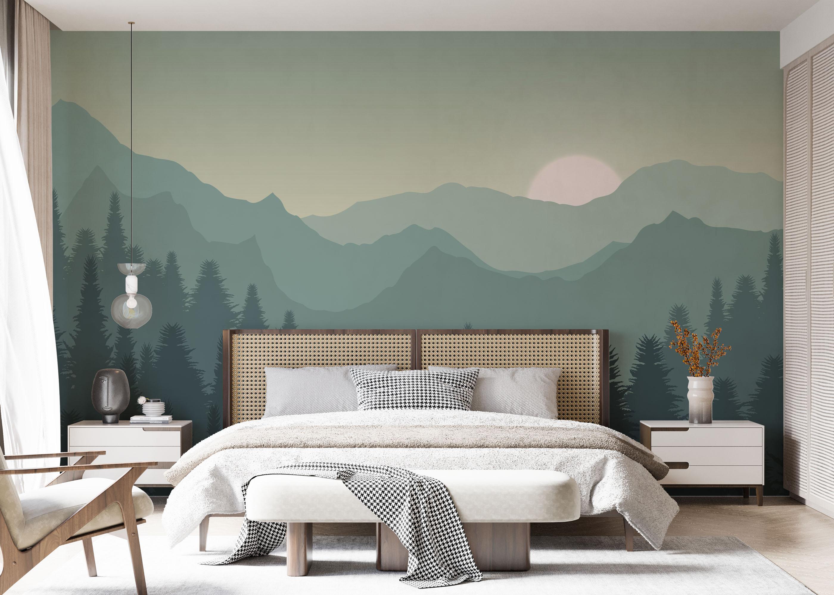 Fototapeta Green Mountain Tree mockup 7