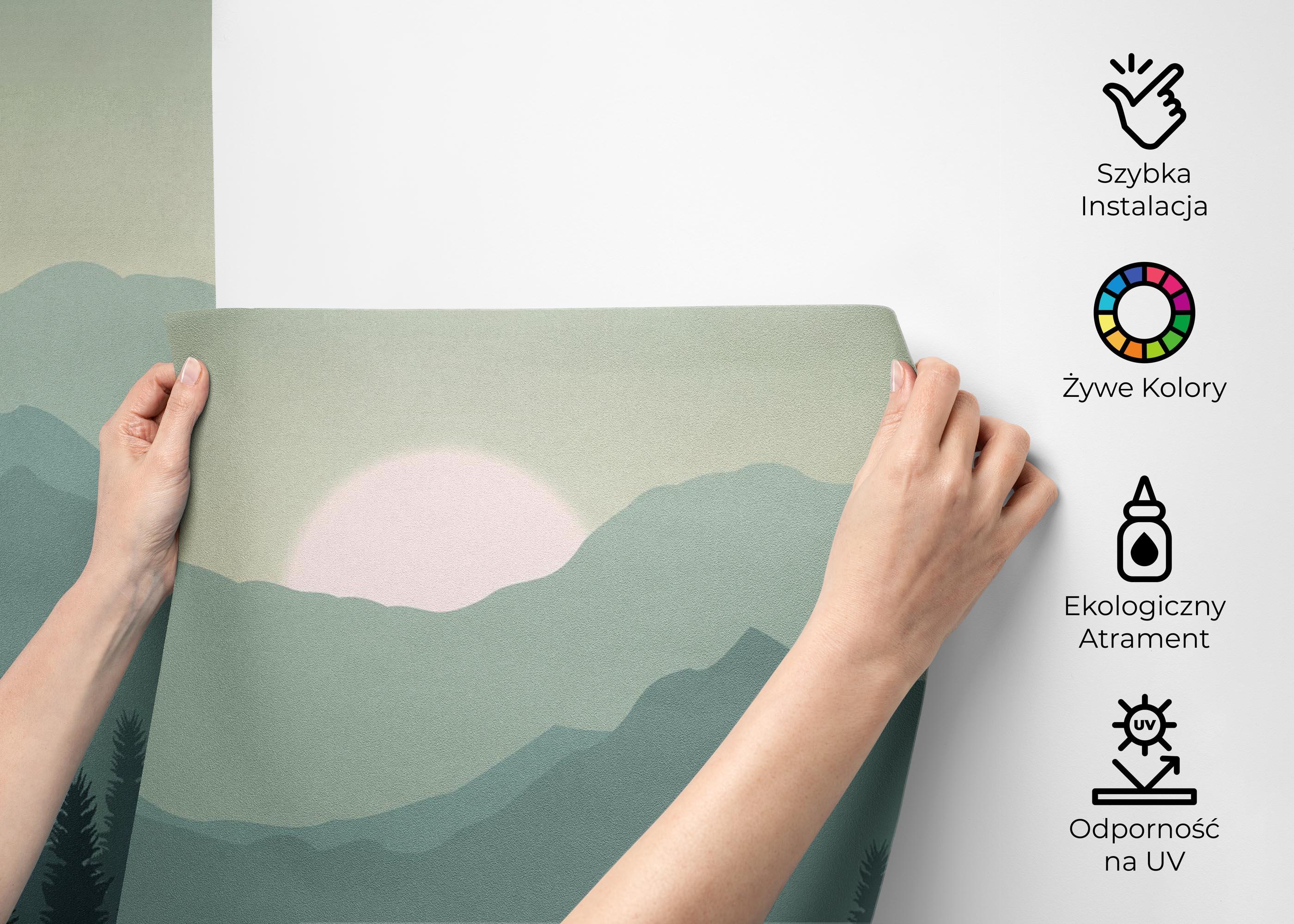 Fototapeta Green Mountain Tree mockup 2