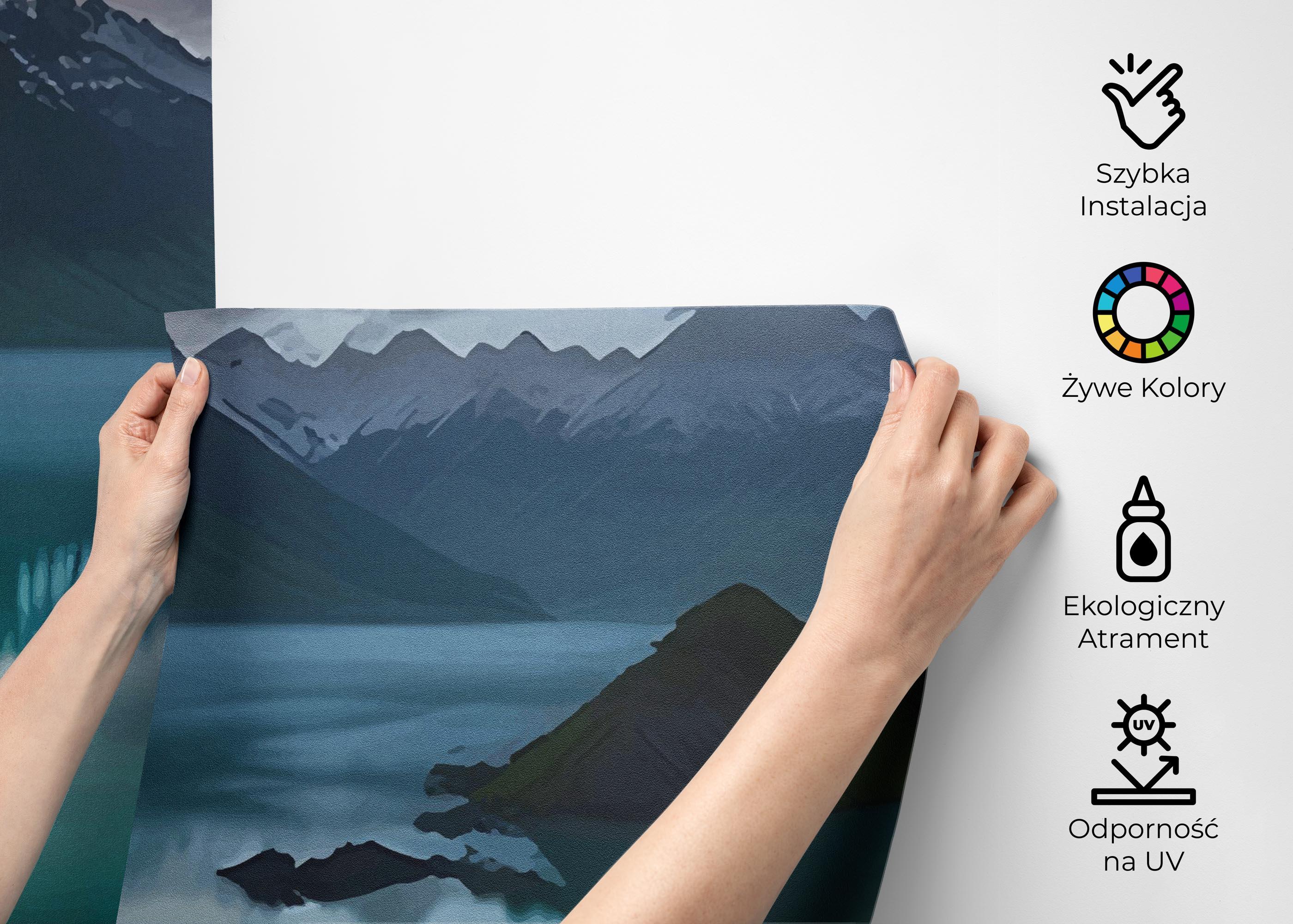 Fototapeta Mountain Blue Lake mockup 2