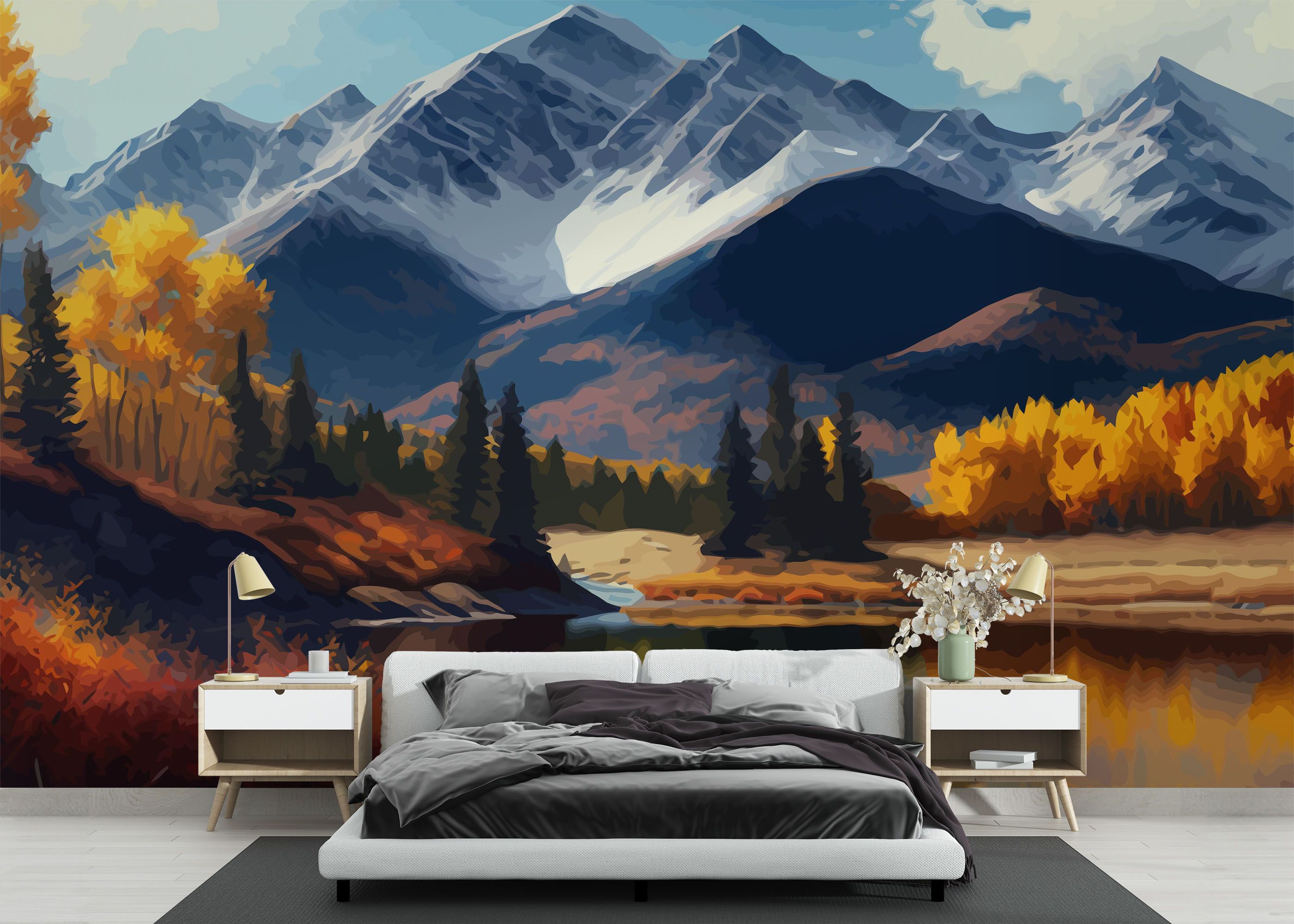 Mountain Autumn Tree mockup 3