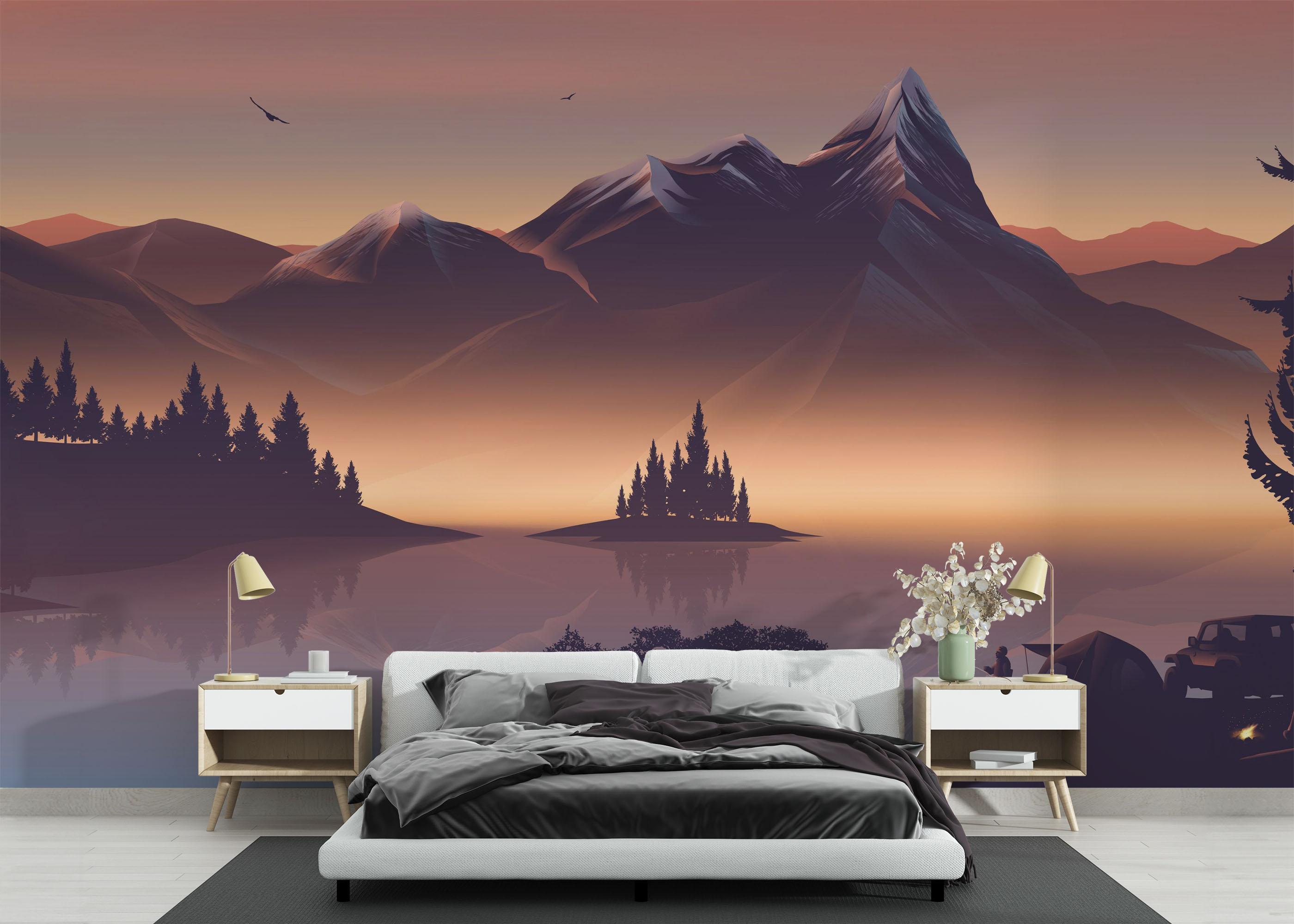 Fototapeta Mountain Lake Trip mockup 3