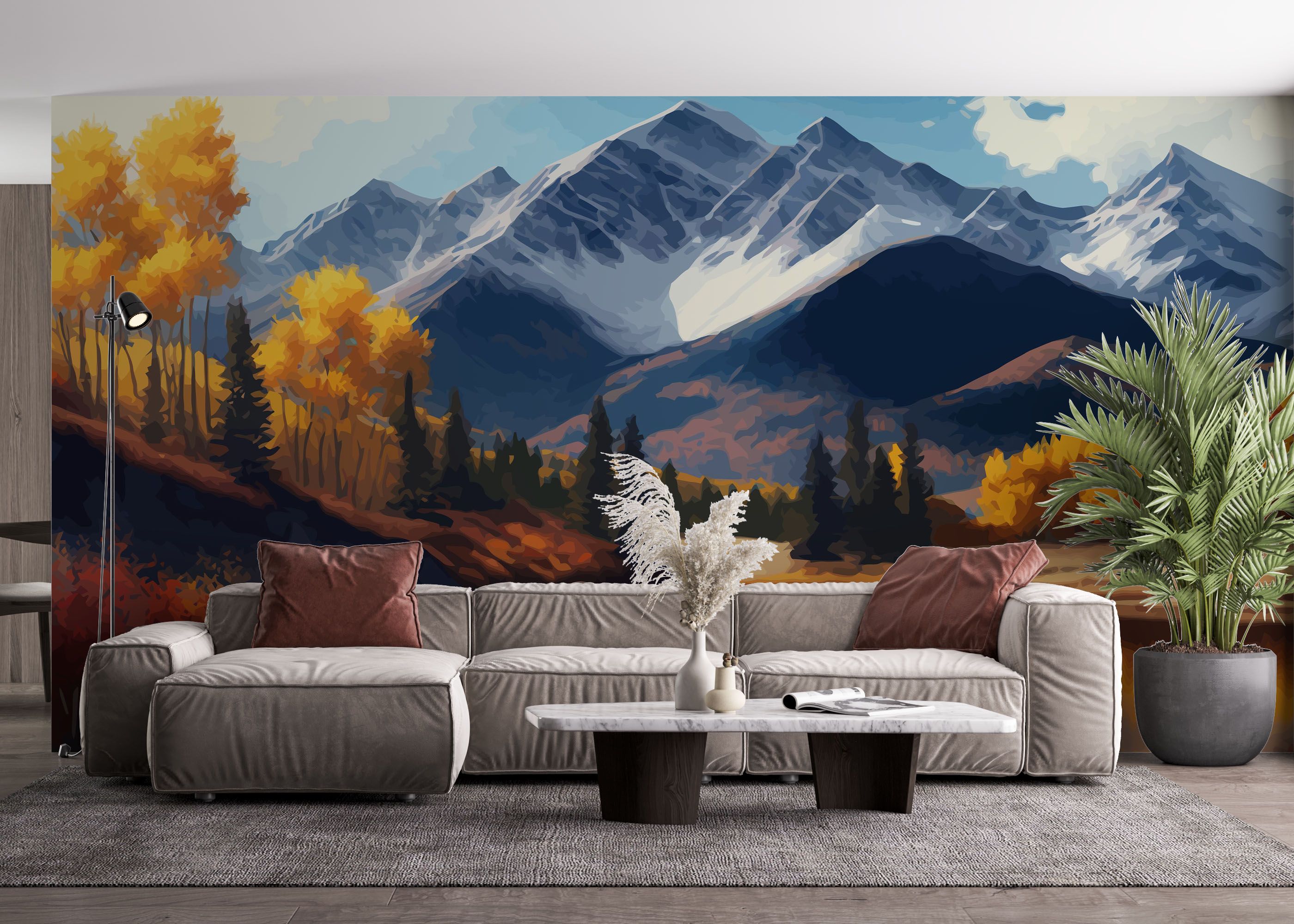 Mountain Autumn Tree mockup 4