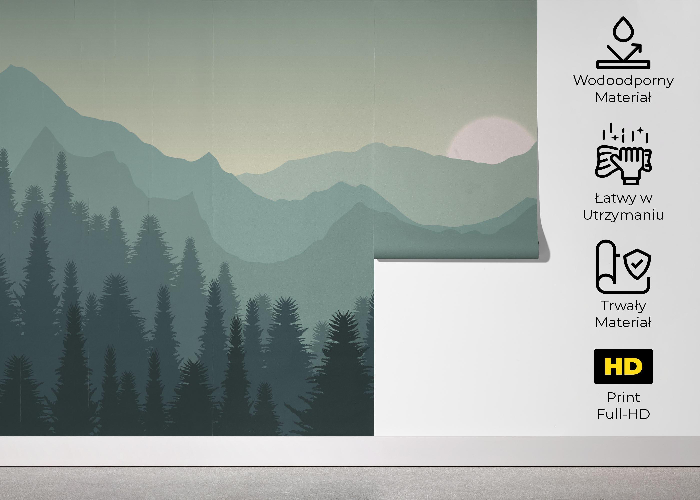 Fototapeta Green Mountain Tree mockup 5