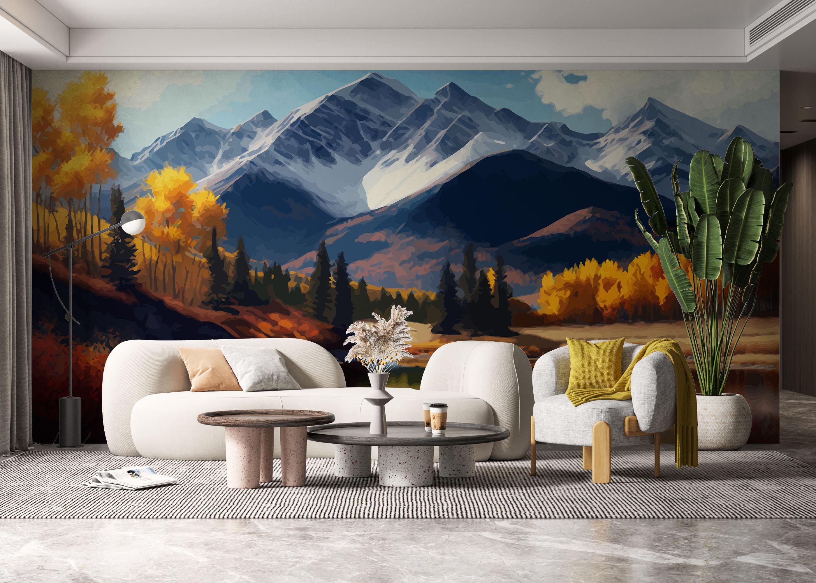 Fototapeta Mountain Autumn Tree mockup 6