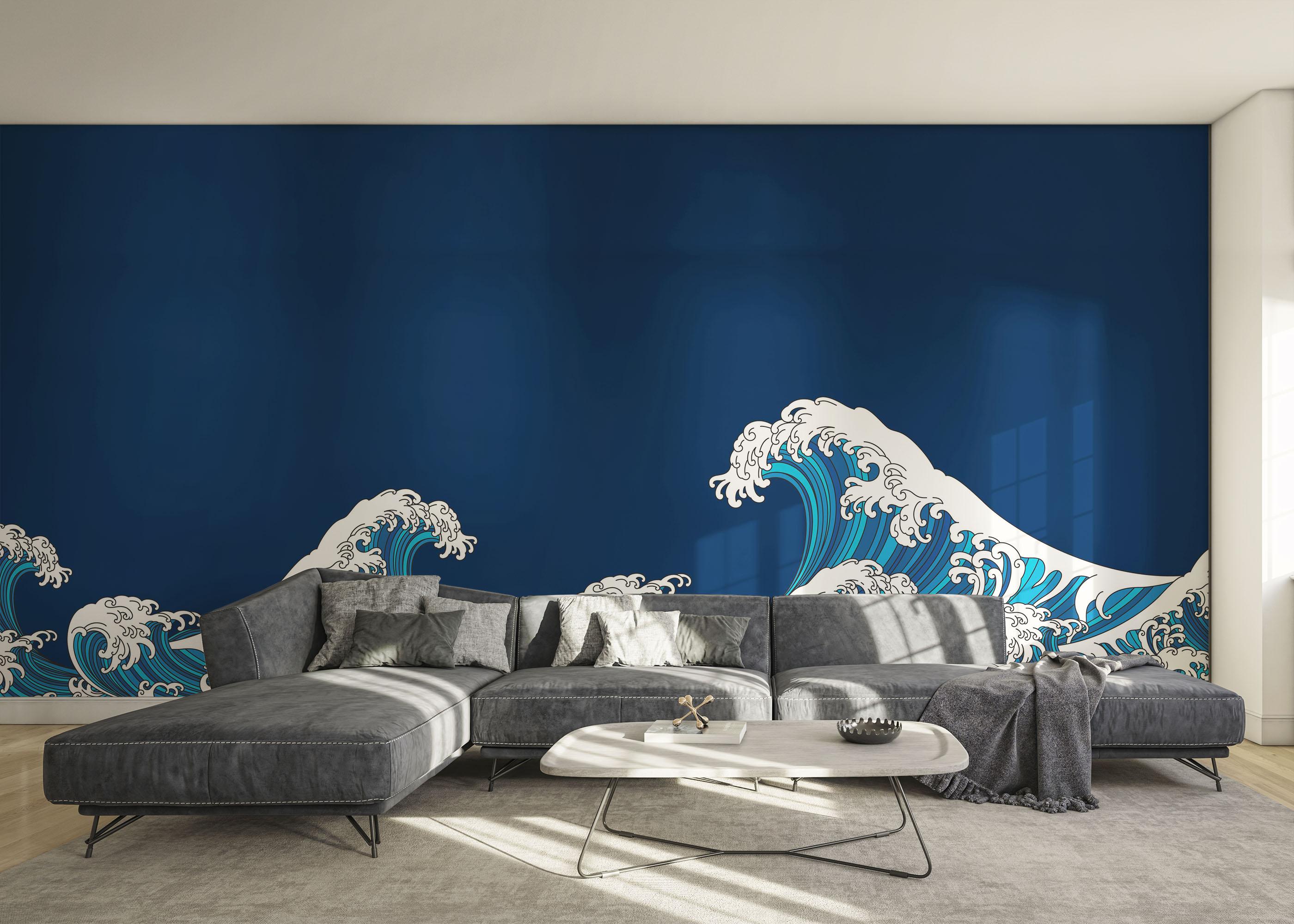 Fototapeta Asian Style Wave mockup 0