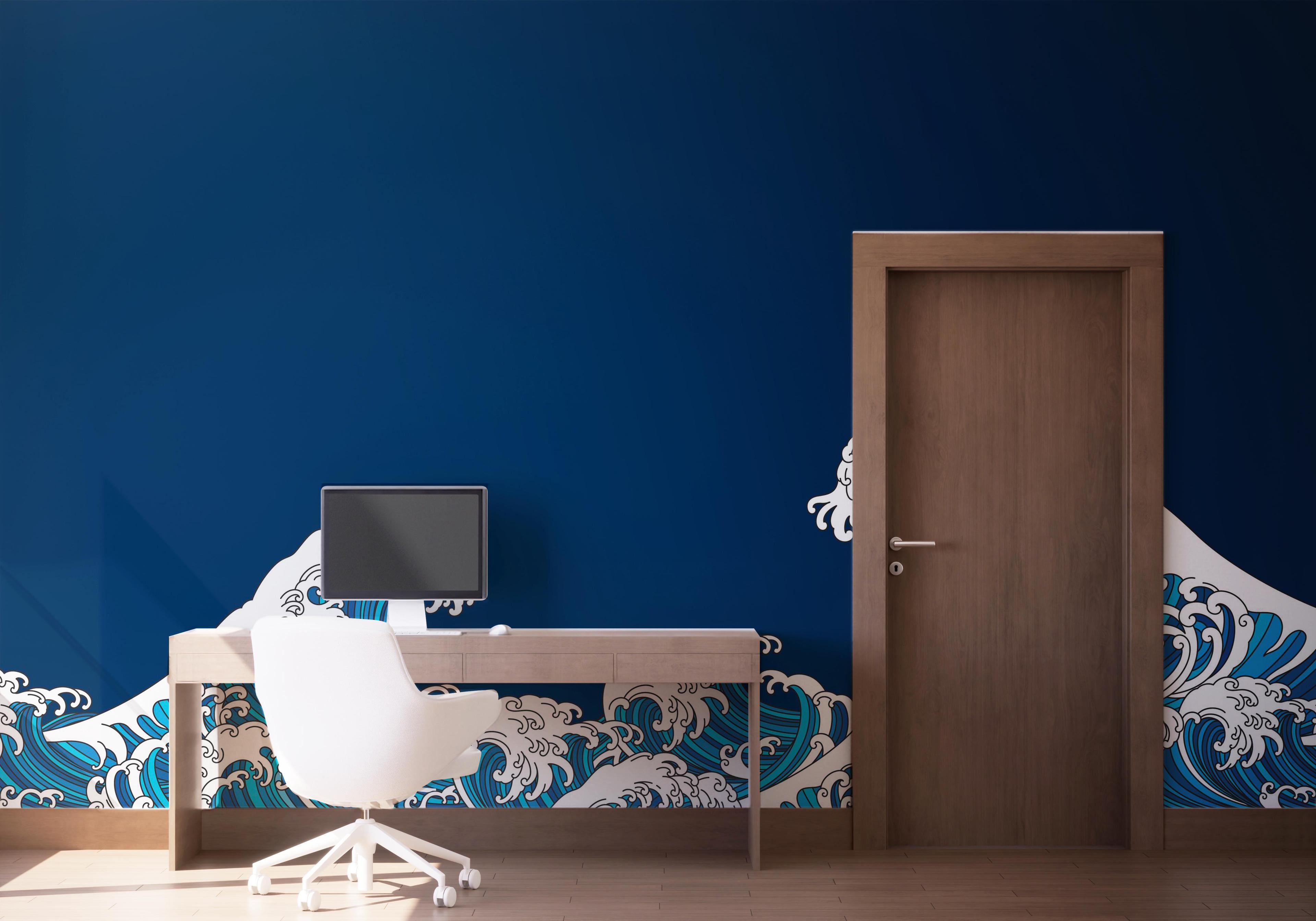 Fototapeta Asian Style Wave mockup 1