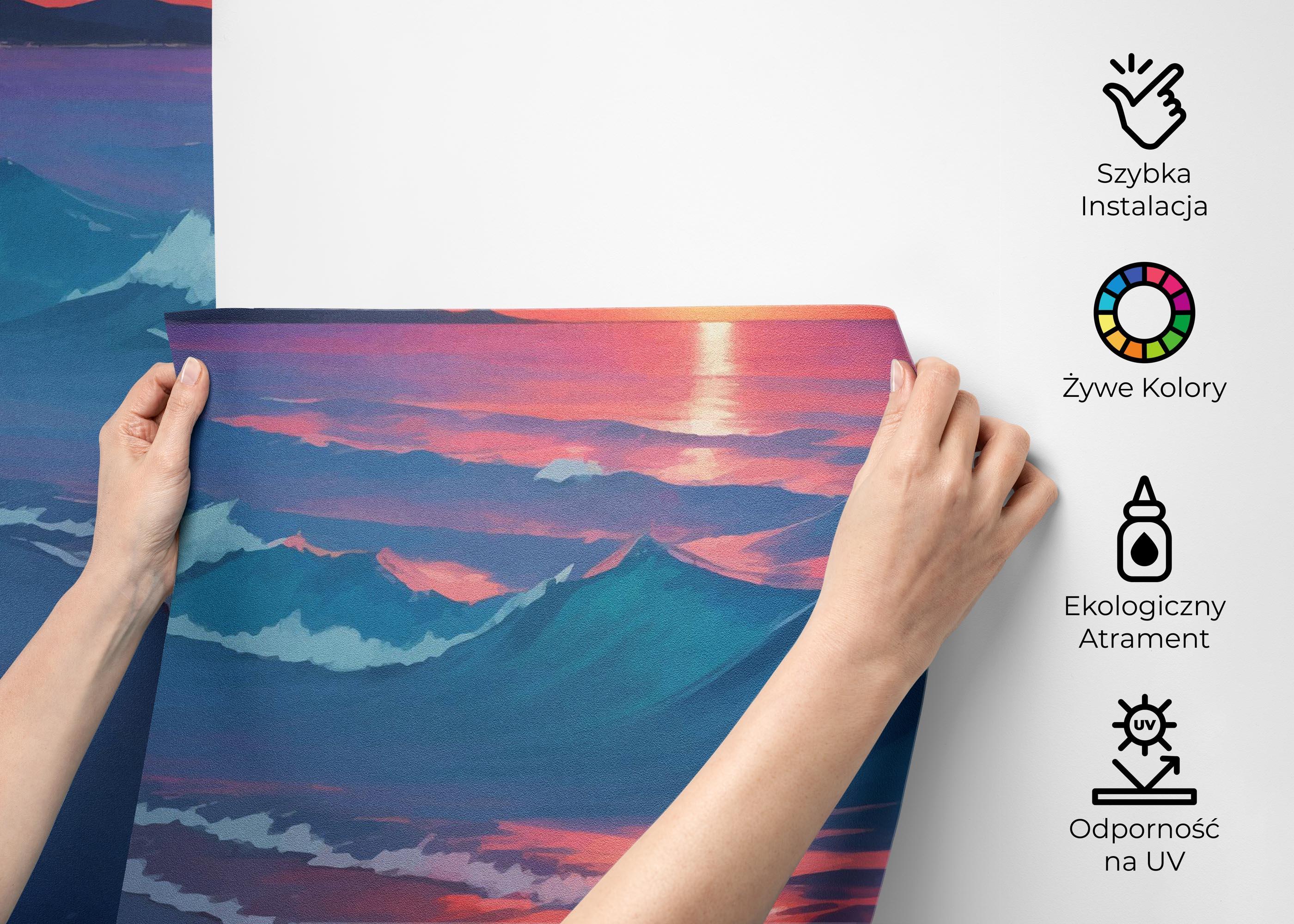 Fototapeta Purple Light Beach mockup 2