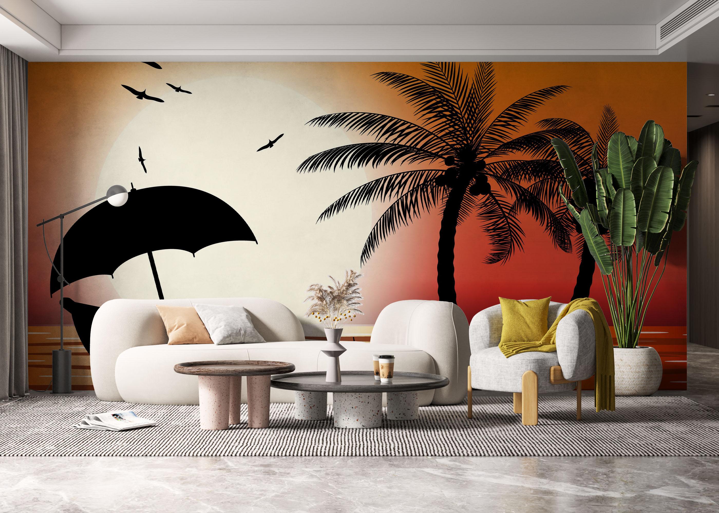 Fototapeta Beach Chair Sunset mockup 6