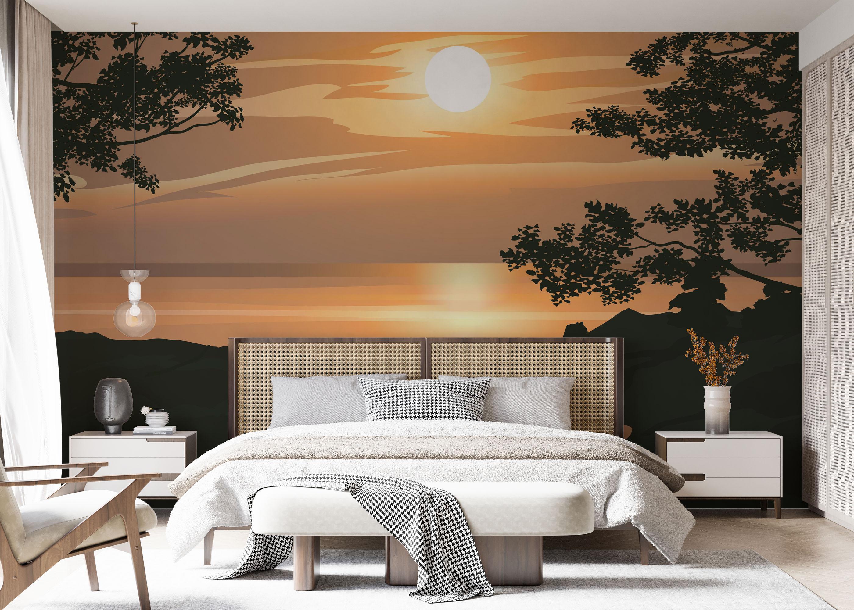 Fototapeta Sunset Cream River mockup 7