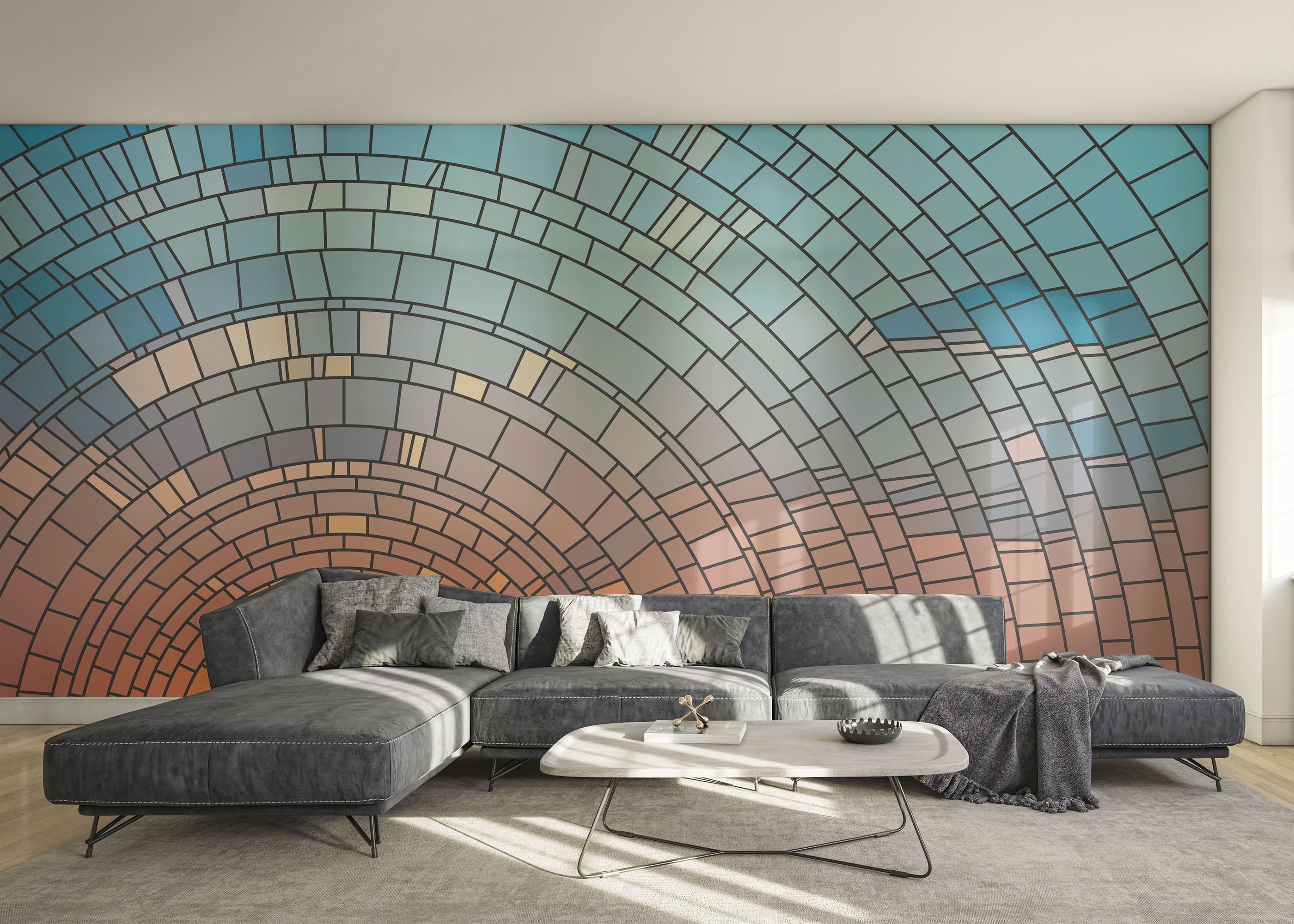 Fototapeta Circle Glass Sunset mockup 0