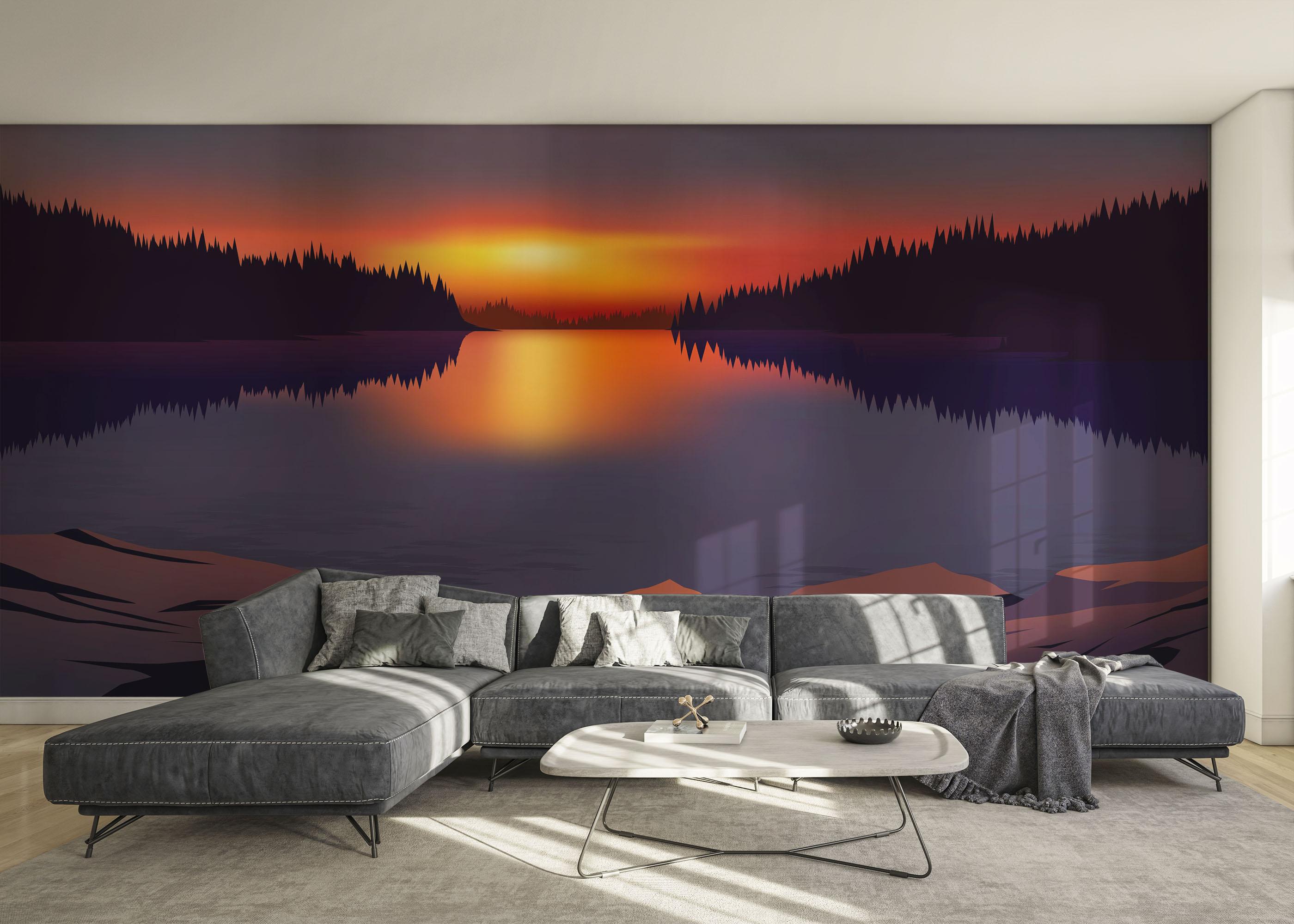 Fototapeta Small Sunset Art mockup 0