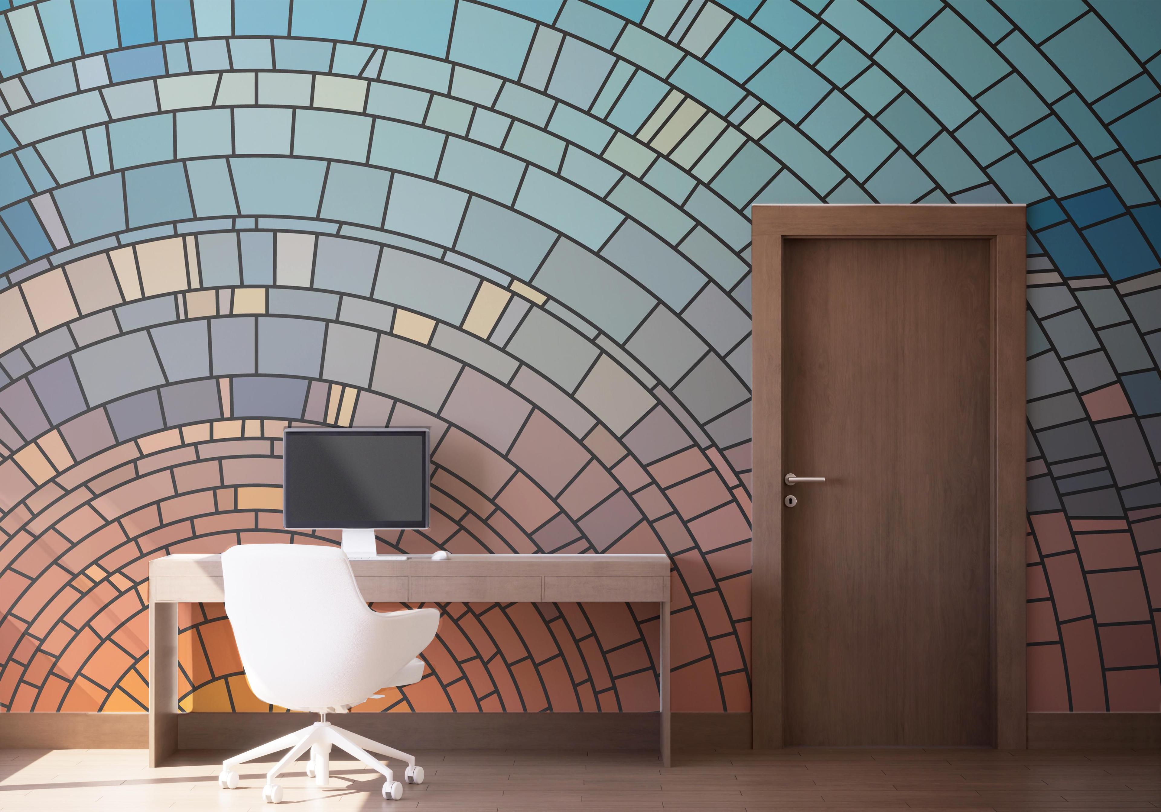 Fototapeta Circle Glass Sunset mockup 1