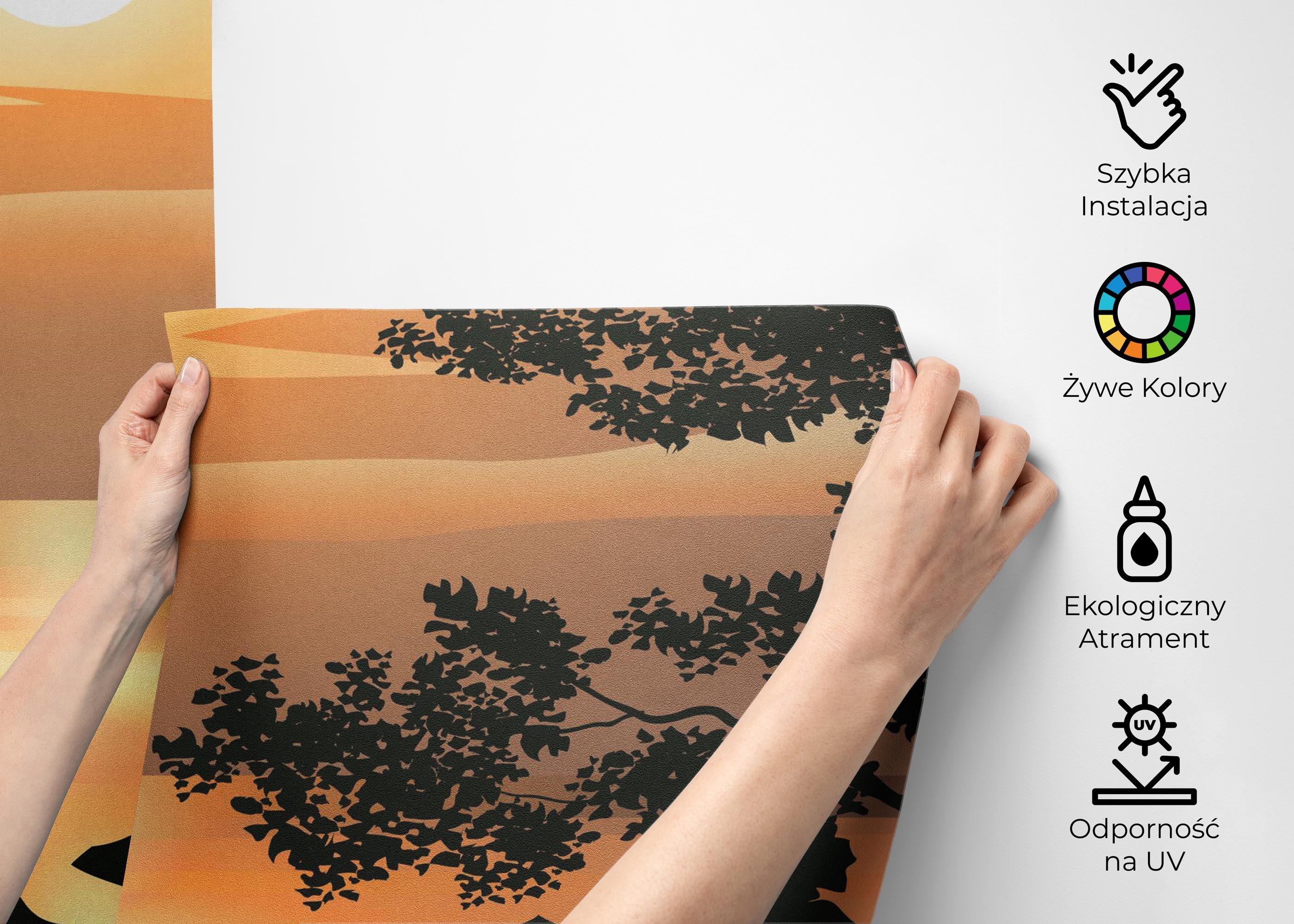 Fototapeta Sunset Cream River mockup 2