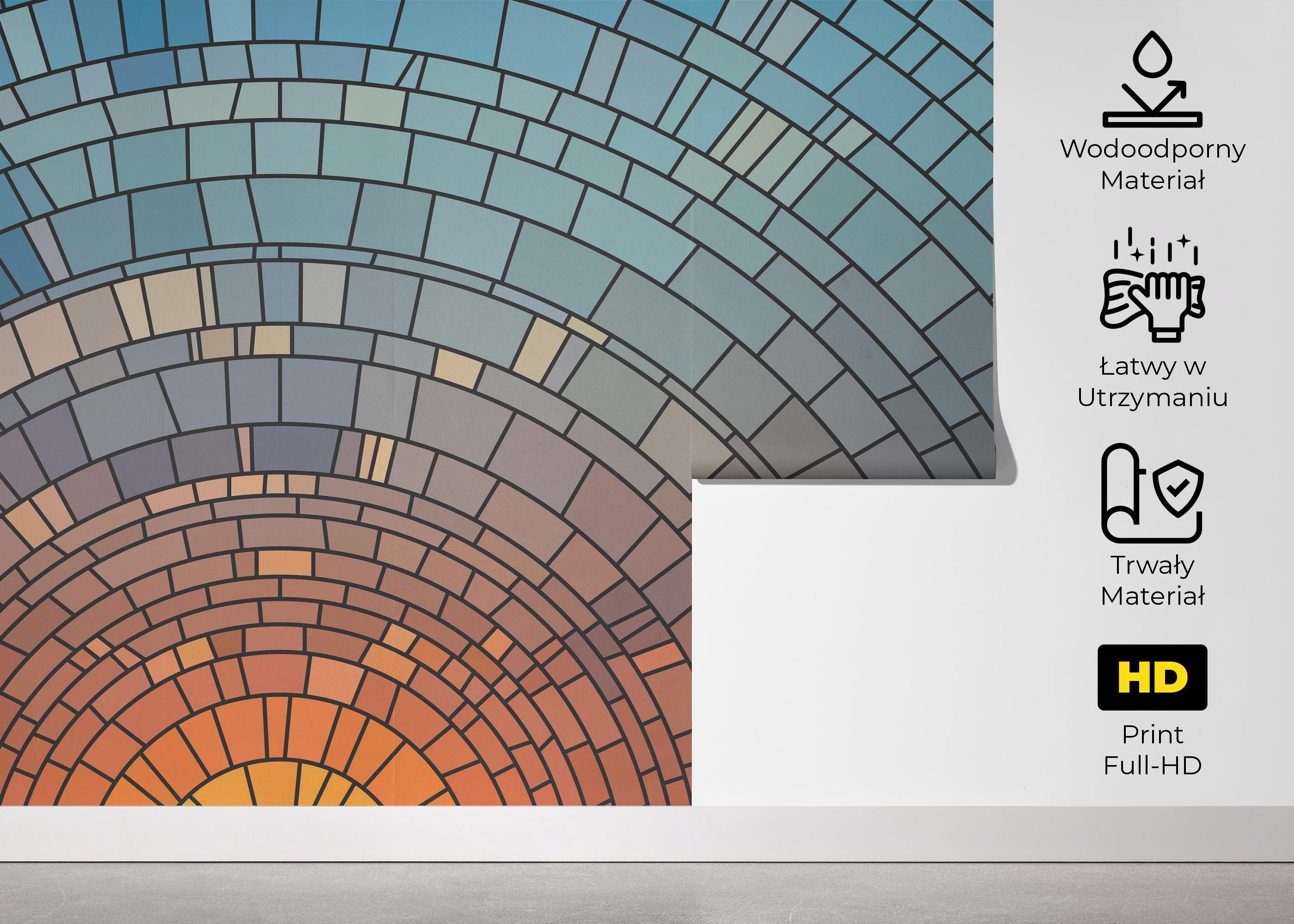 Fototapeta Circle Glass Sunset mockup 5
