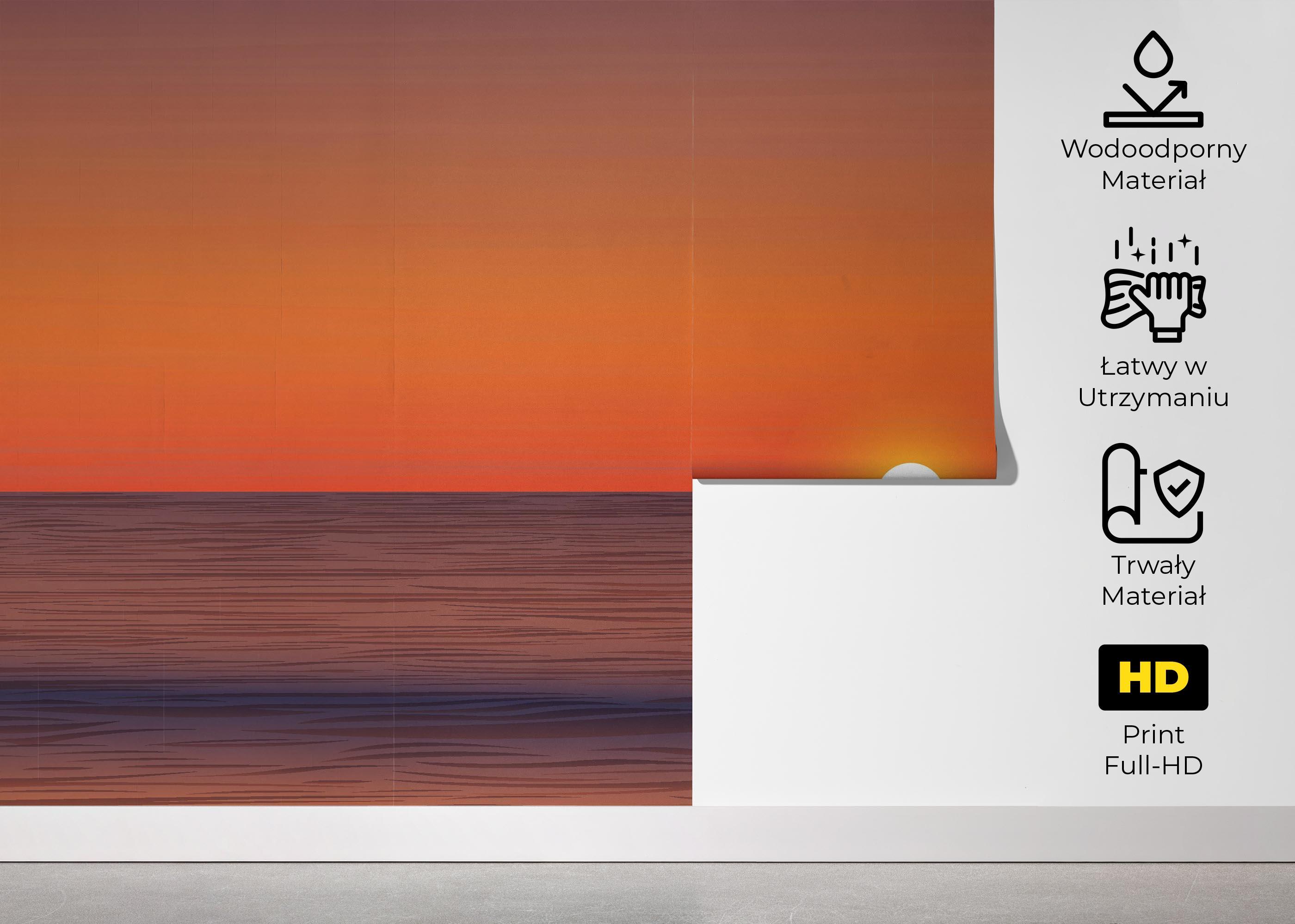 Fototapeta Sunset Green Boat mockup 5
