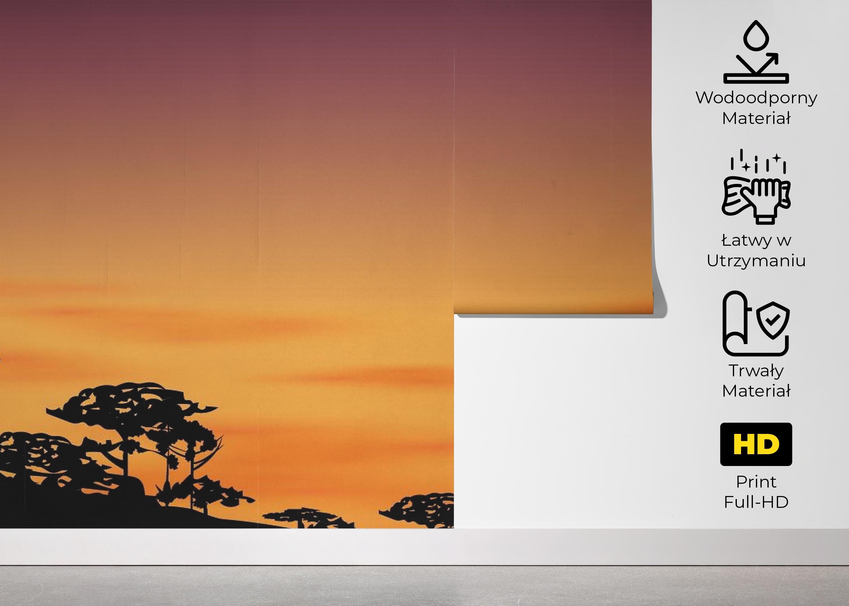 Fototapeta Sunset Tree Hill mockup 5