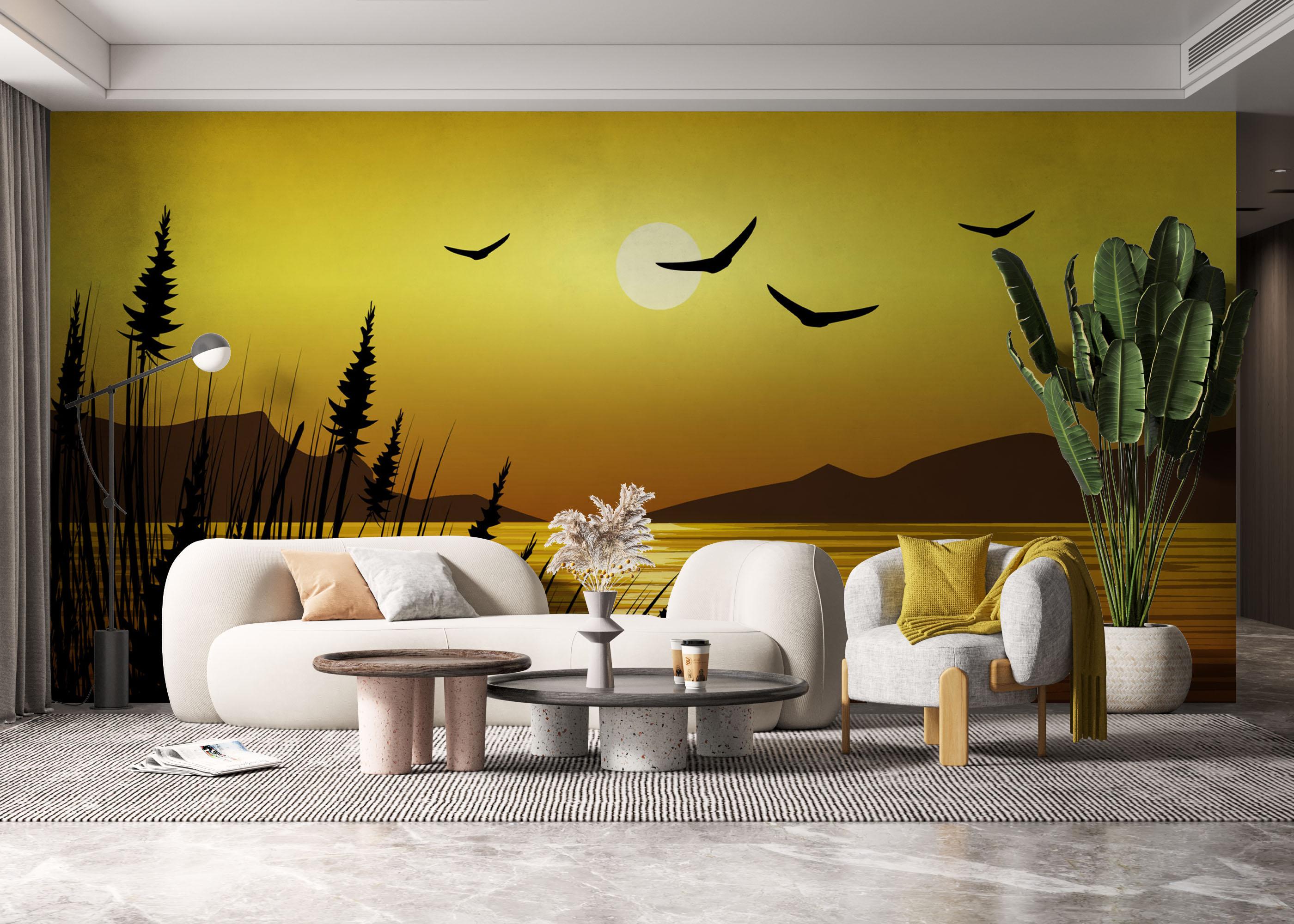 Fototapeta Yellow Sky Plant mockup 6