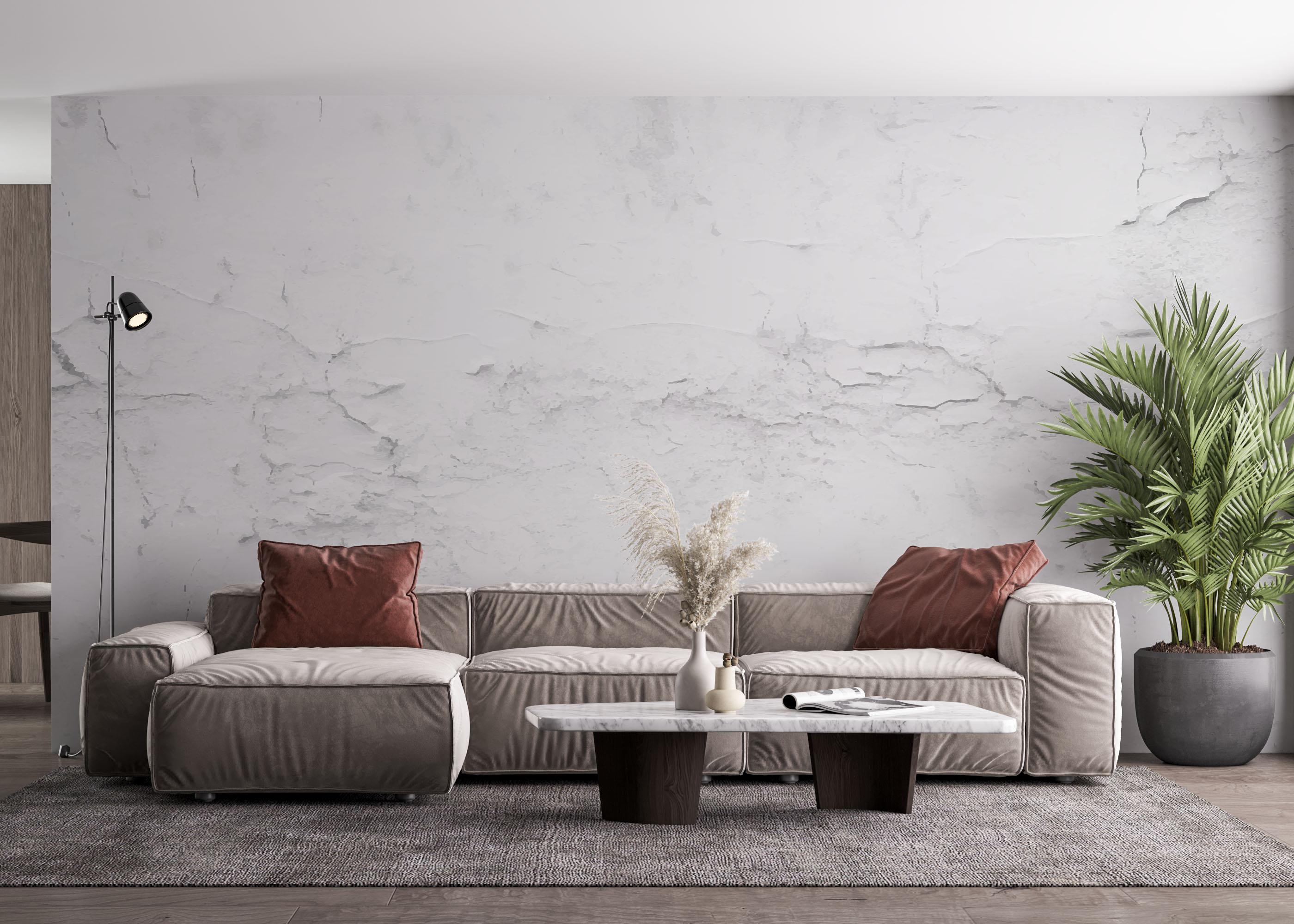 Fototapeta White Concrete Crack mockup 4