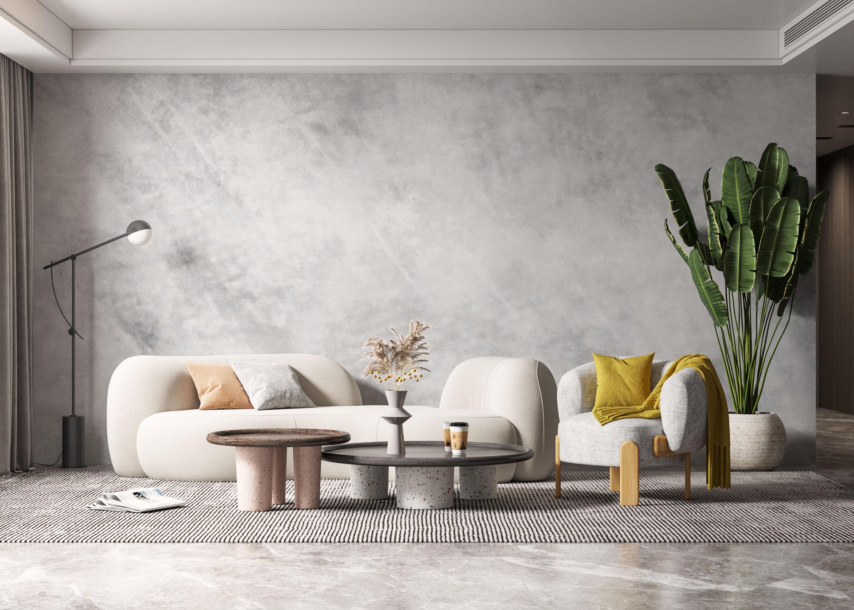 Fototapeta Concrete Grey Wall mockup 6