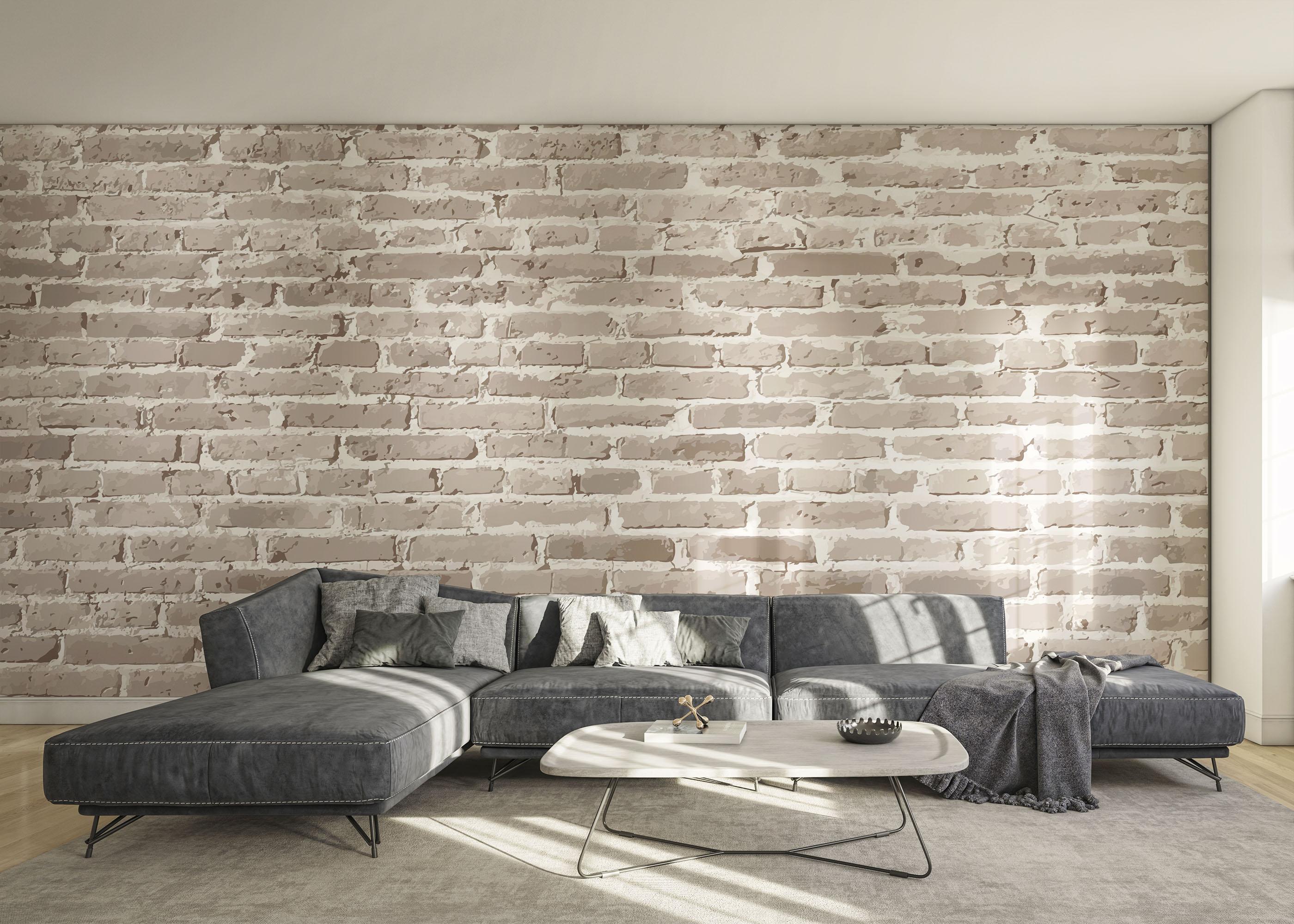 Fototapeta Cream Long Brick mockup 0