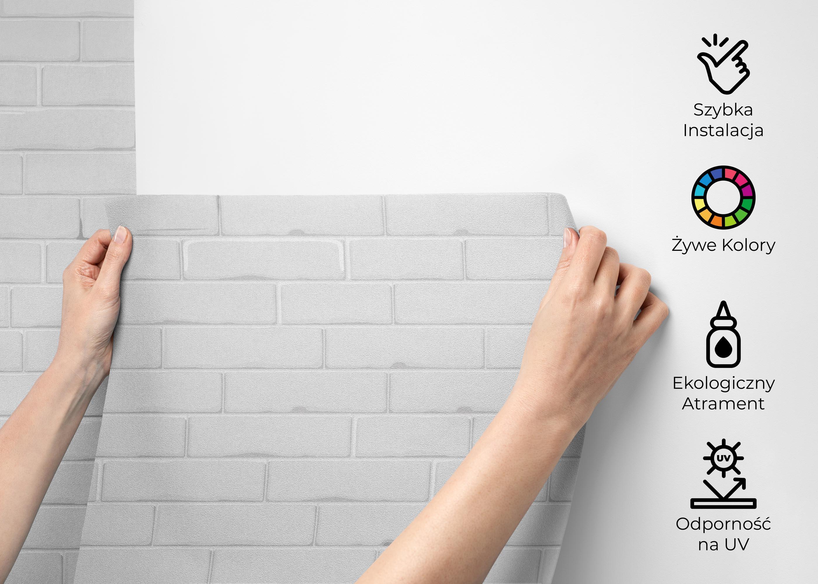 Fototapeta Brick White Wall mockup 2