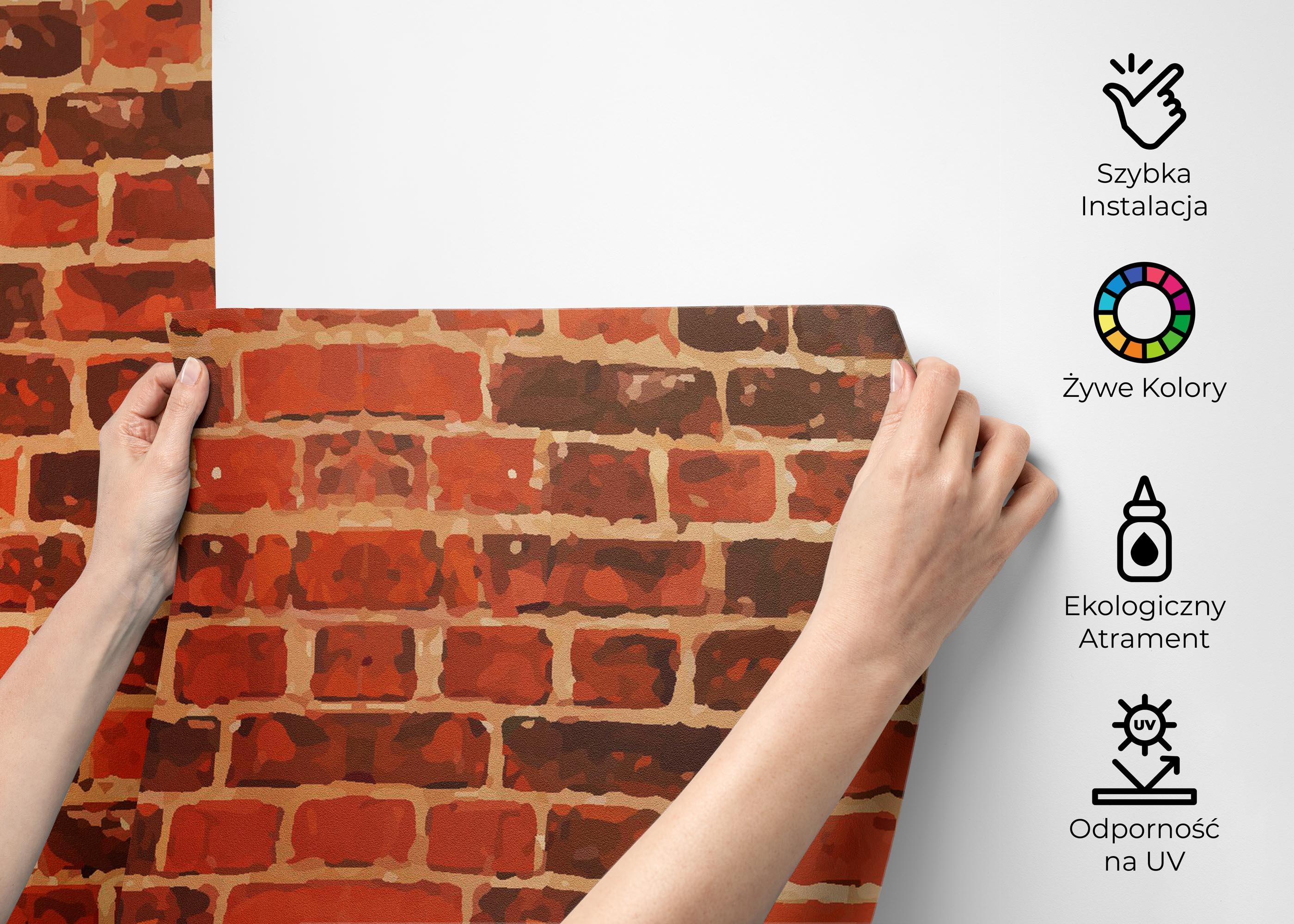 Fototapeta Cool Orange Brick mockup 2