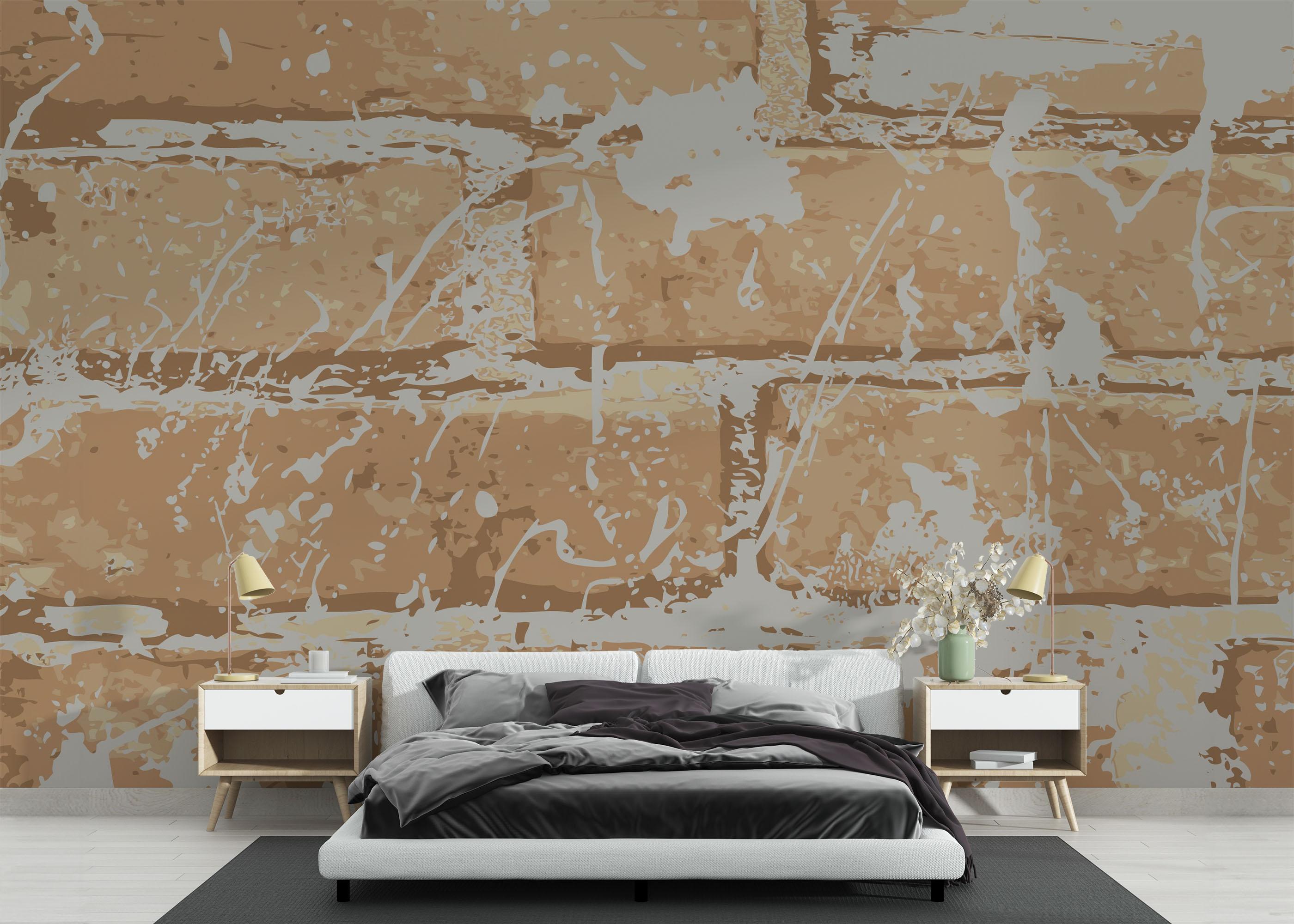 Fototapeta Brick Cream Art mockup 3