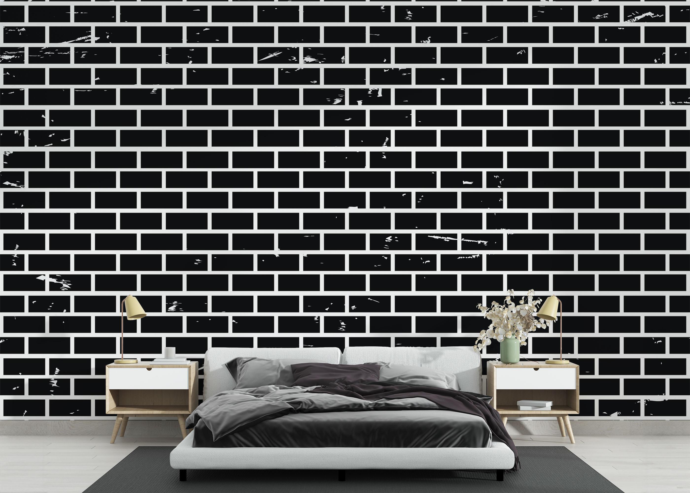 Fototapeta Small Black Brick mockup 3