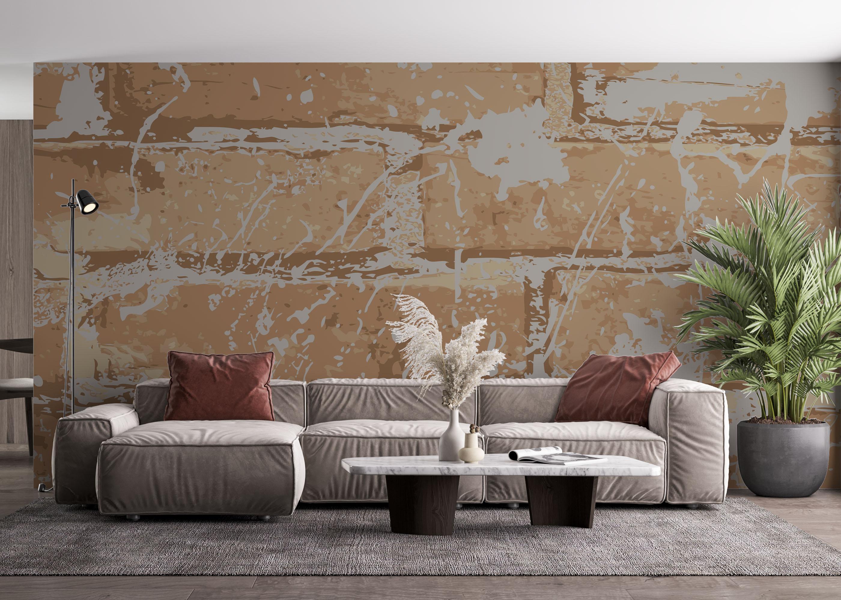 Fototapeta Brick Cream Art mockup 4