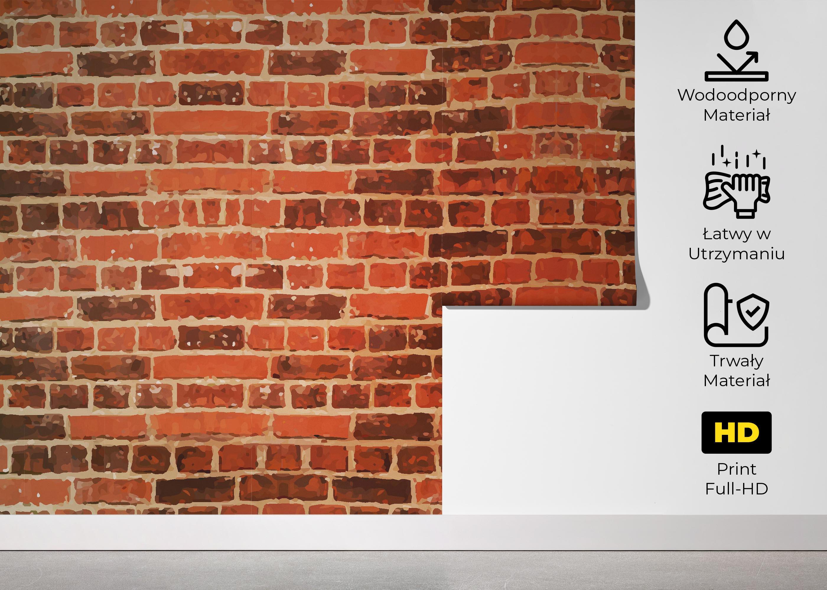 Fototapeta Cool Orange Brick mockup 5