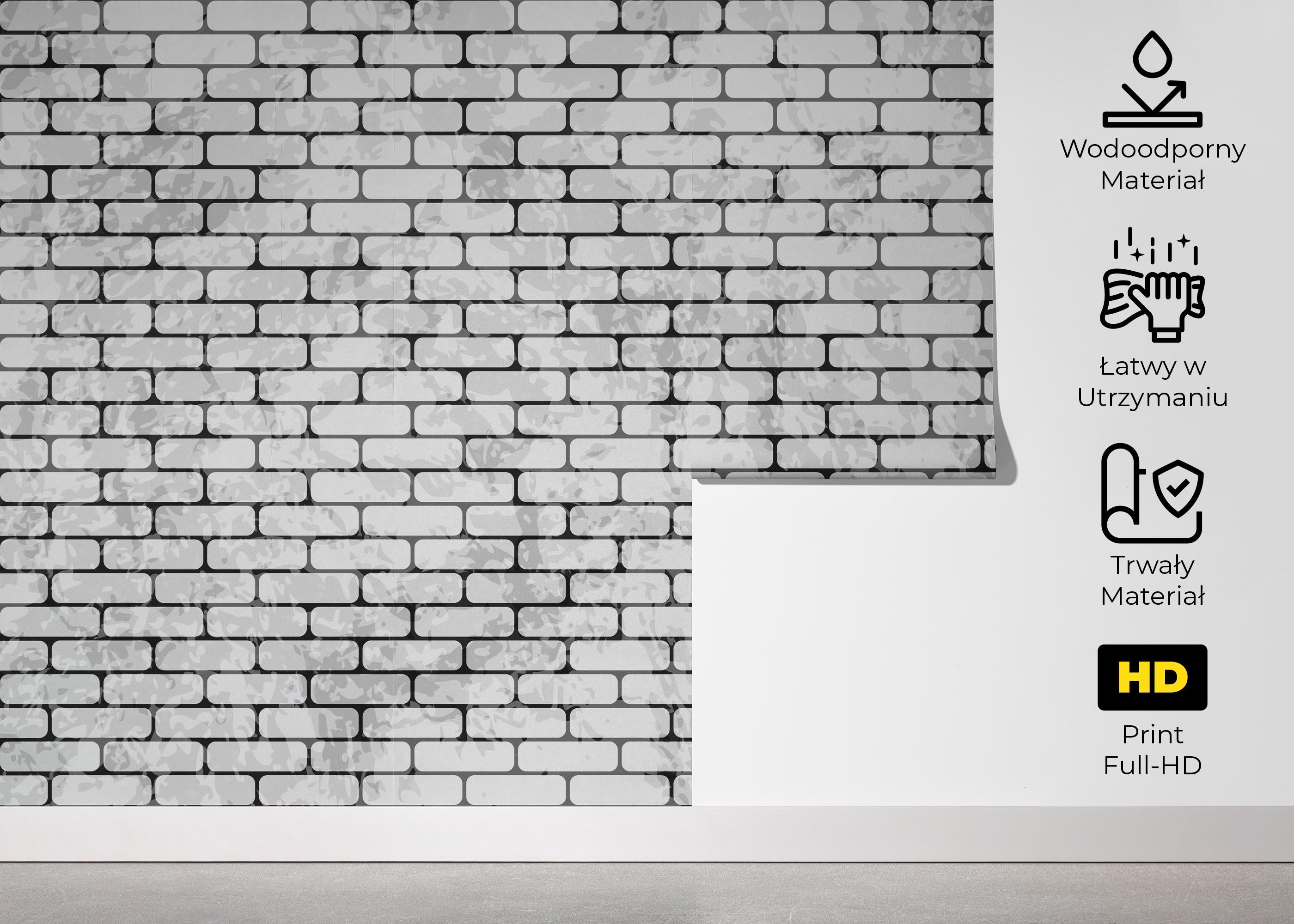 Fototapeta Light Brick Grey Wall mockup 5