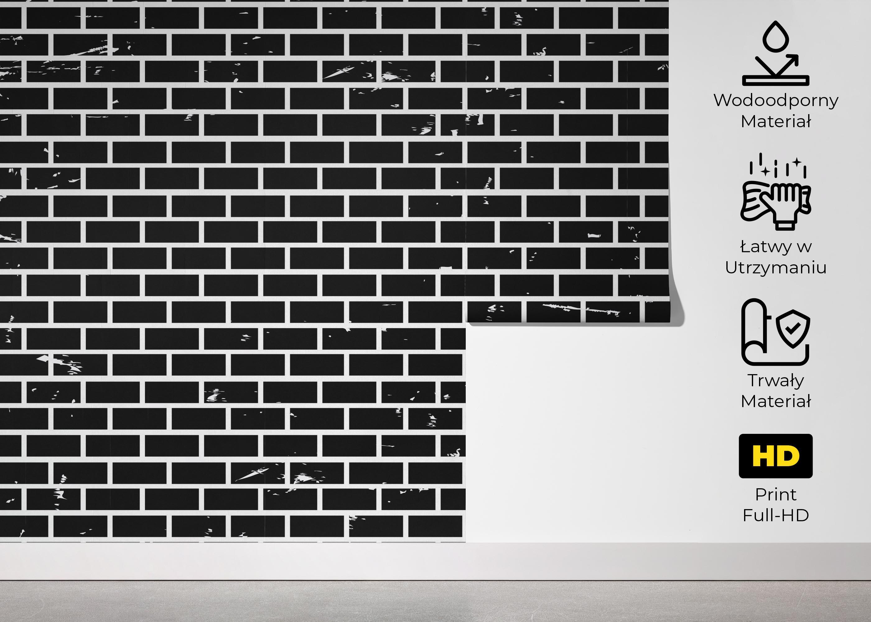 Fototapeta Small Black Brick mockup 5