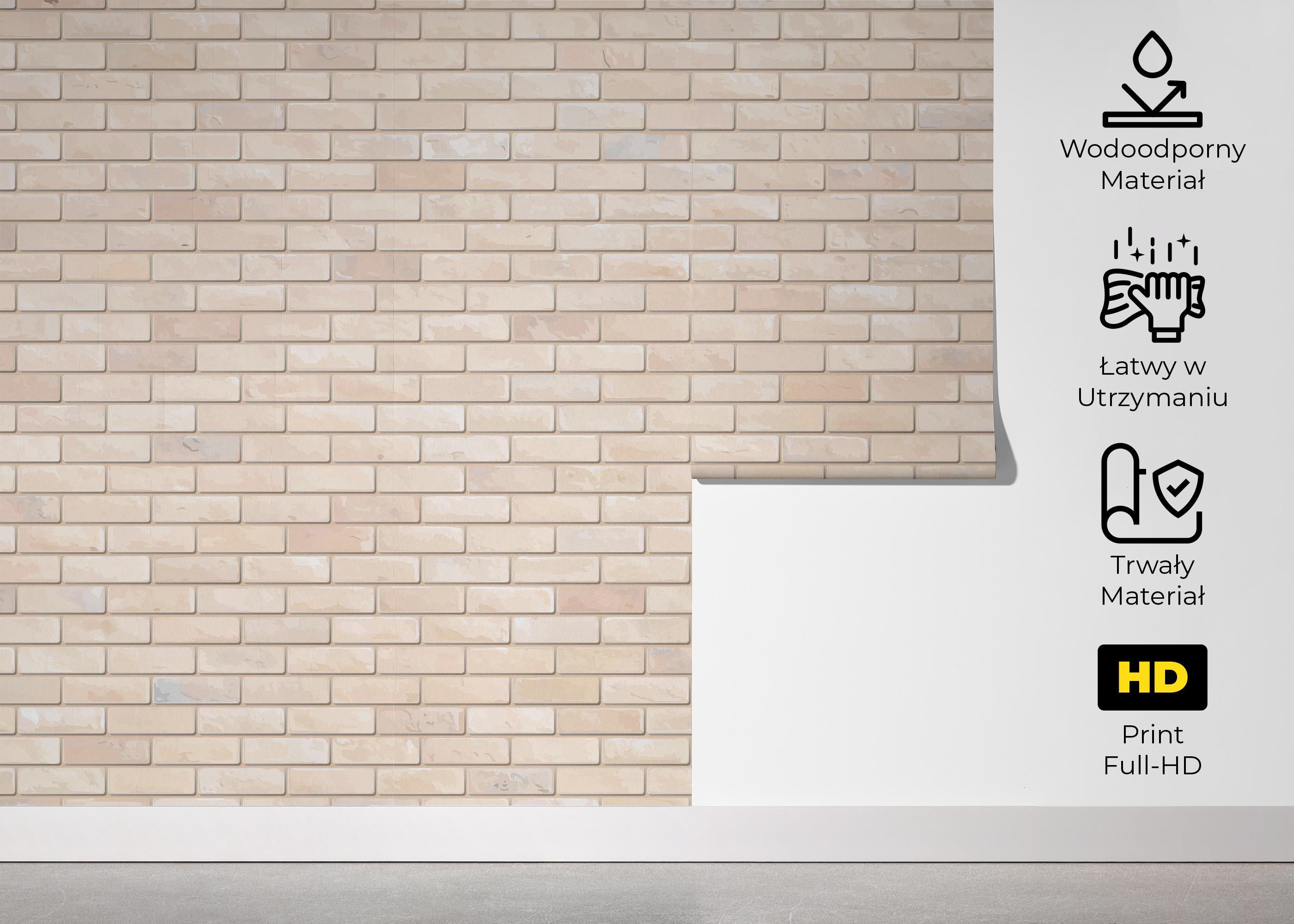 Fototapeta Small Cream Bicks mockup 5